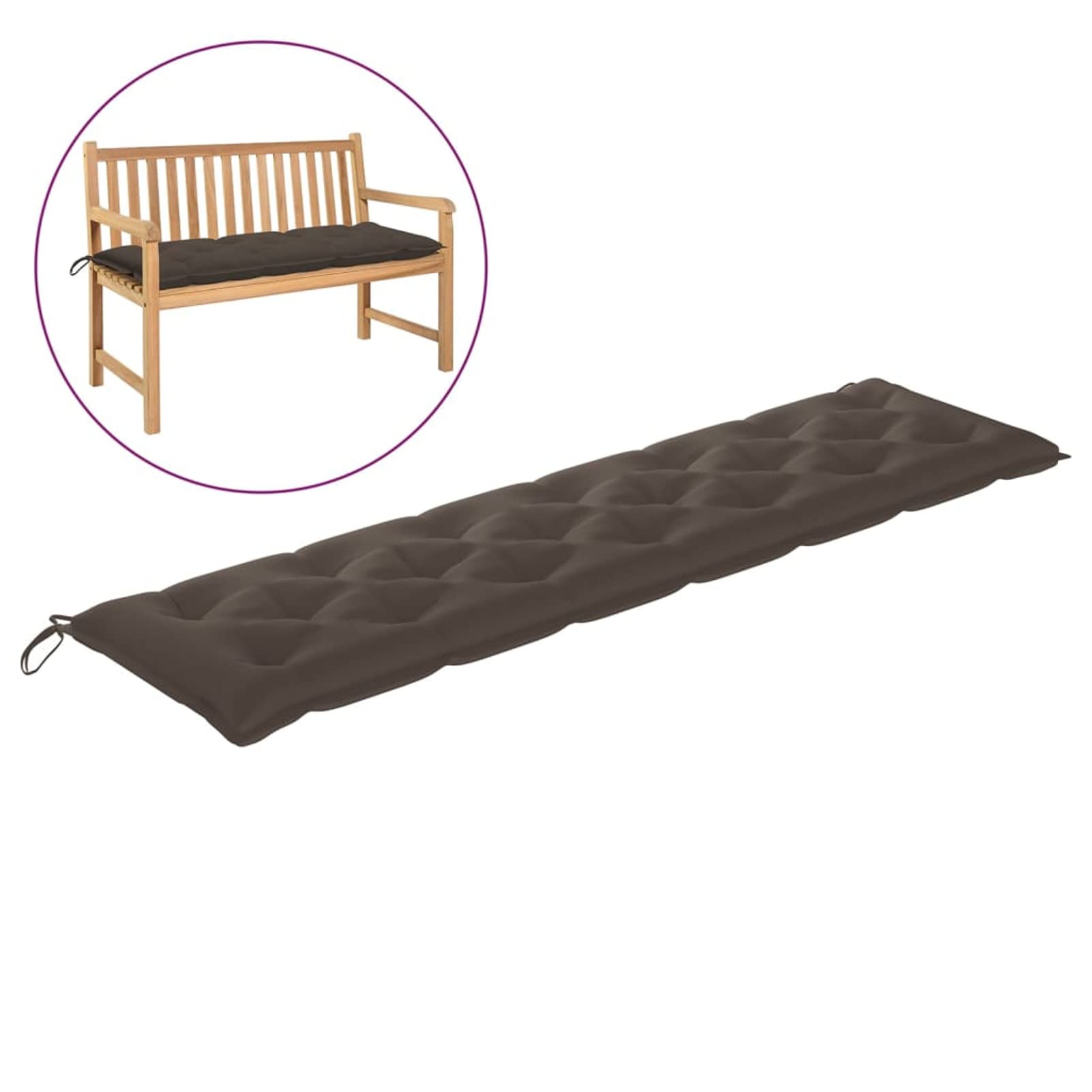 Premium Outdoor Bench Cushion - 78.7 x 19.7 x 2.8 Inches Waterproof Garden Seat Pad, Durable Taupe Fabric for Patio Furniture, Deck & Backyard Comfort - Perfect for Porch Swings, Poolside Lounging & Park Benches