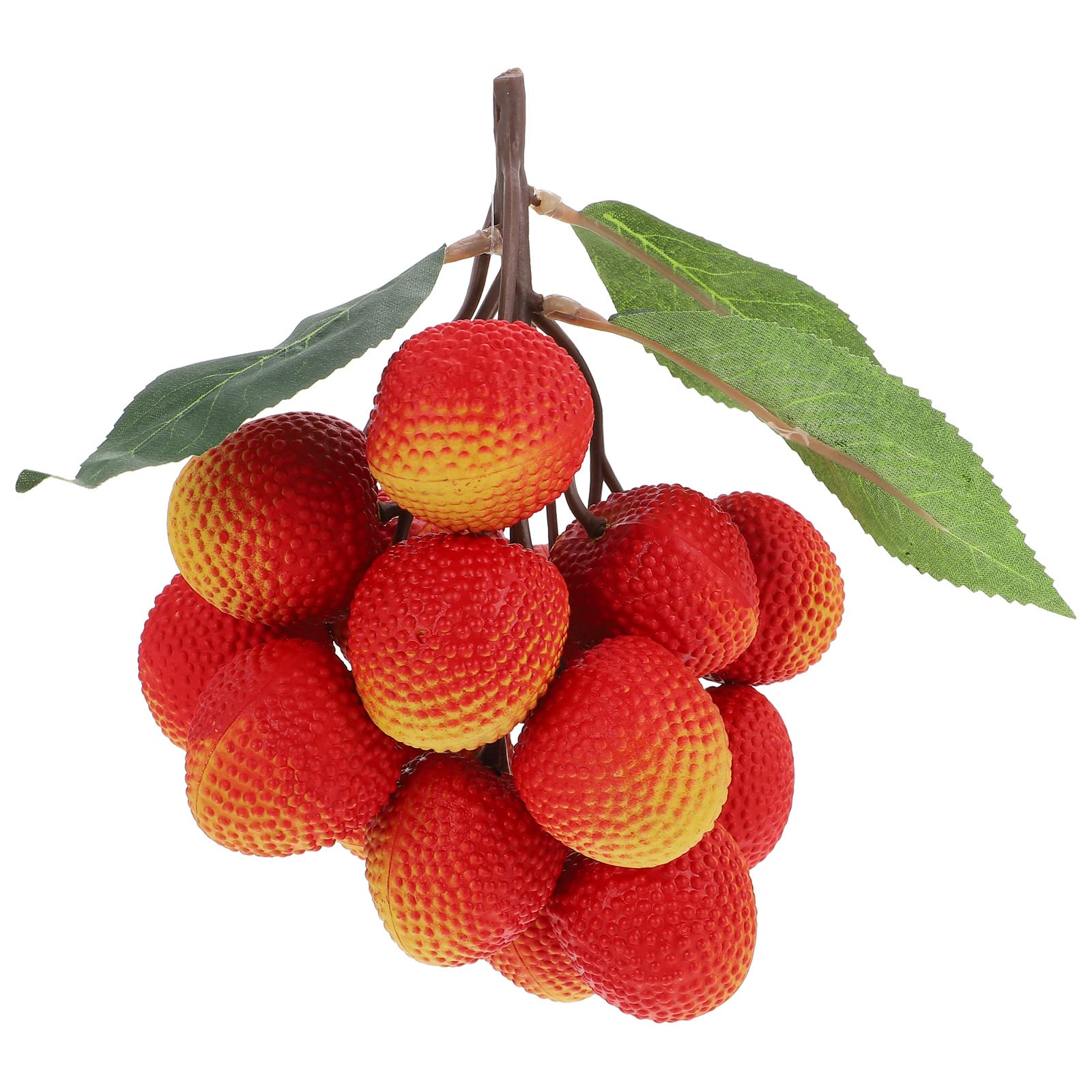 LUOZZY Artificial Lychee Fruit - Realistic Fake Plastic Litchi Decor for Home Display, Table Centerpiece, Wedding Decorations, and Photography Props
