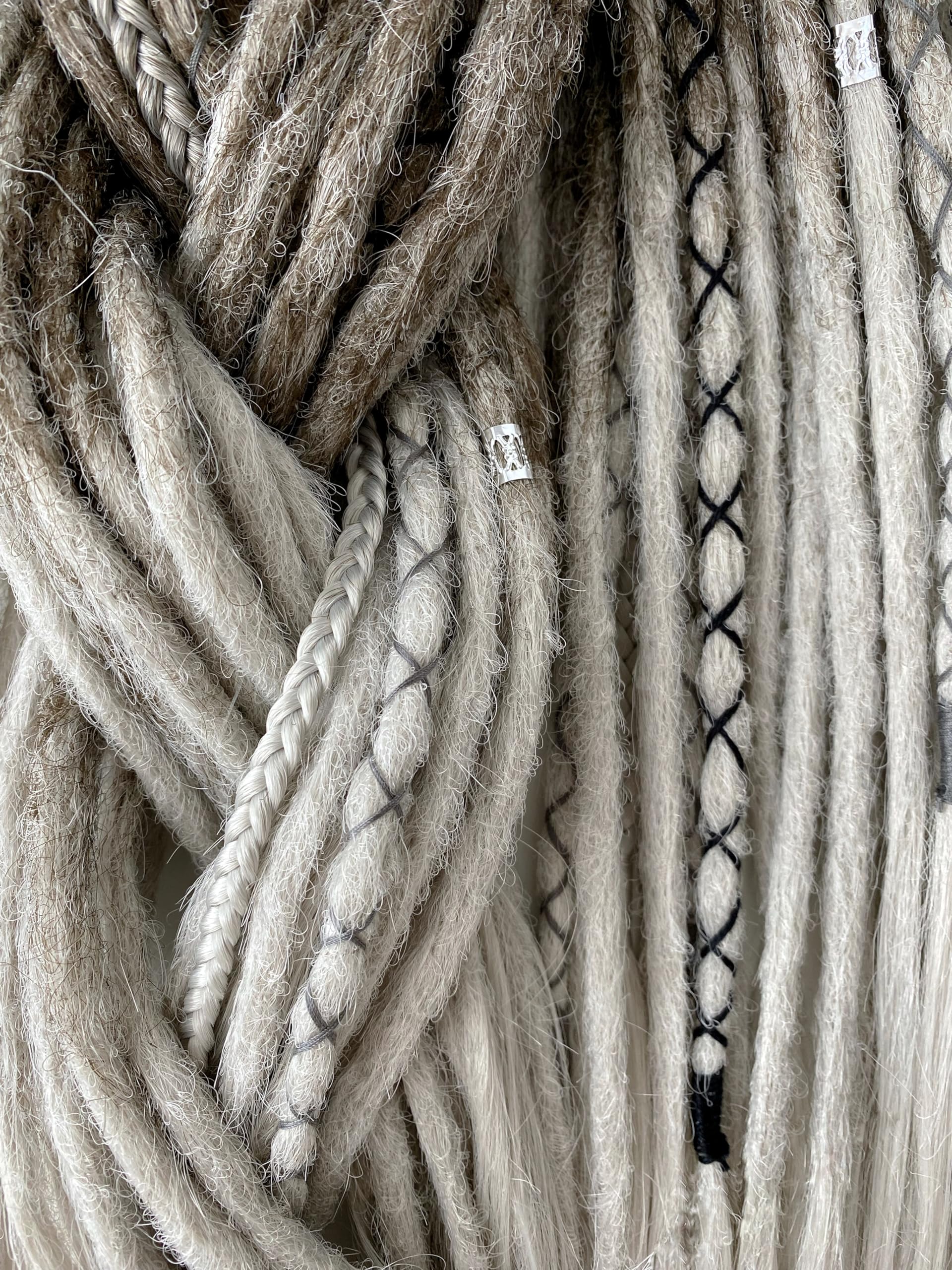 Viking Dreadlocks Extensions - Full Set 50 Double Ended 20 Inch Faux Locs Hair Extensions | Ready to Ship | Perfect for Cosplay, Halloween Costumes & Boho Fashion