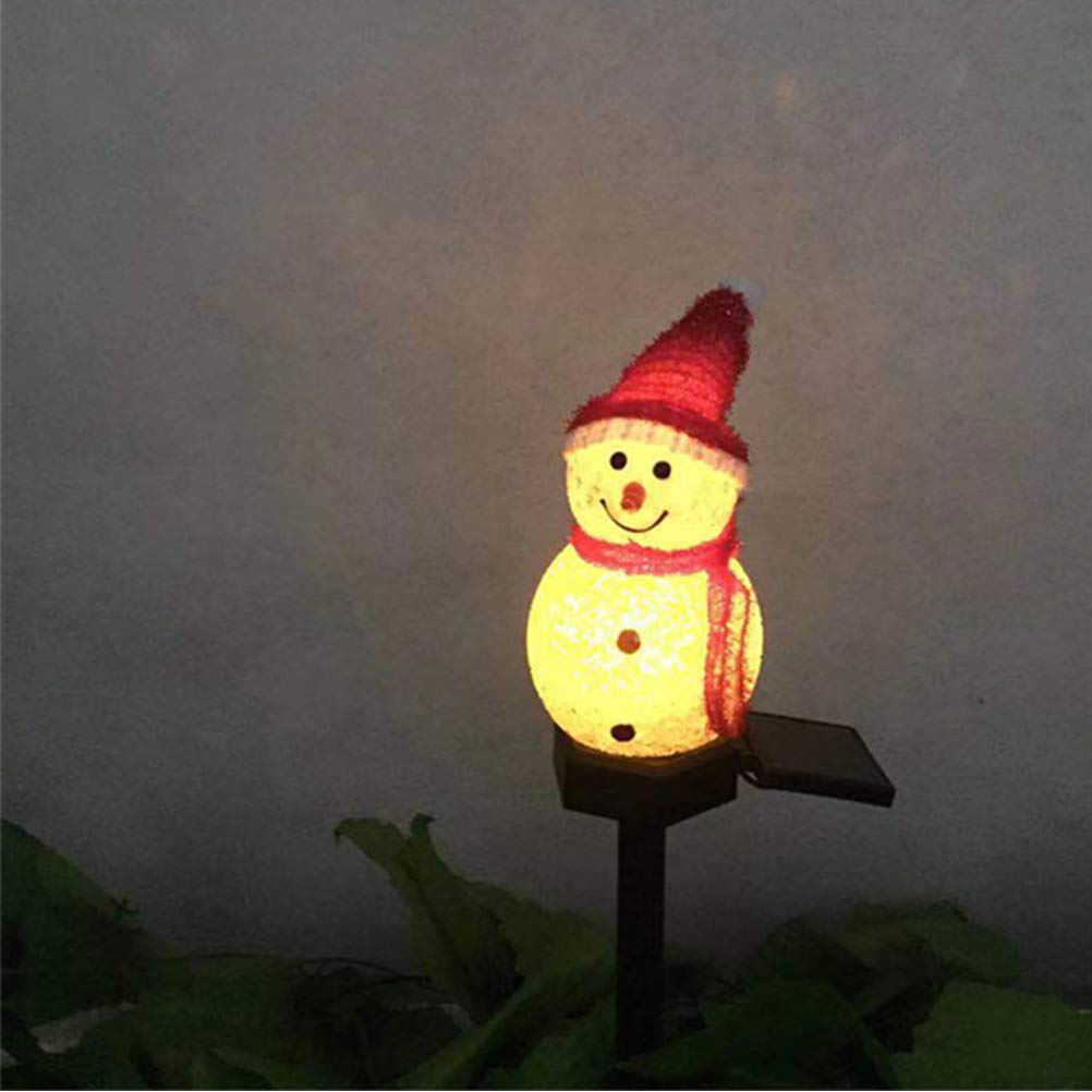 ABOOFAN Solar Snowman Pathway Lights - Outdoor Christmas Decoration with Solar Panel for Garden, Patio, and Walkway | Weatherproof Holiday Lighting for Yard, Lawn, and Driveway