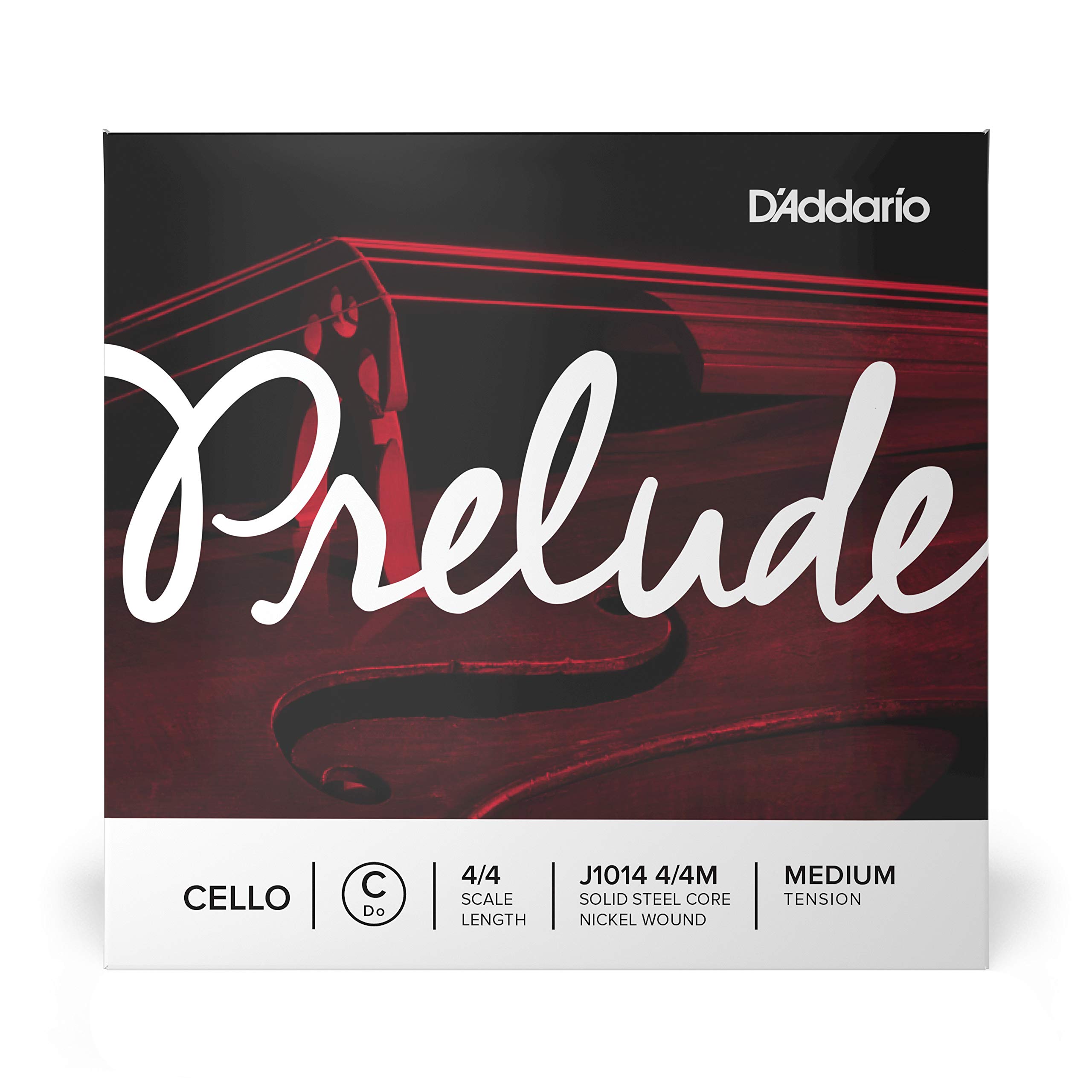 D'Addario Prelude Cello C String - 4/4 Size Medium Tension for Professional Cellists | Perfect for Orchestral Performances, Practice & Studio Recordings