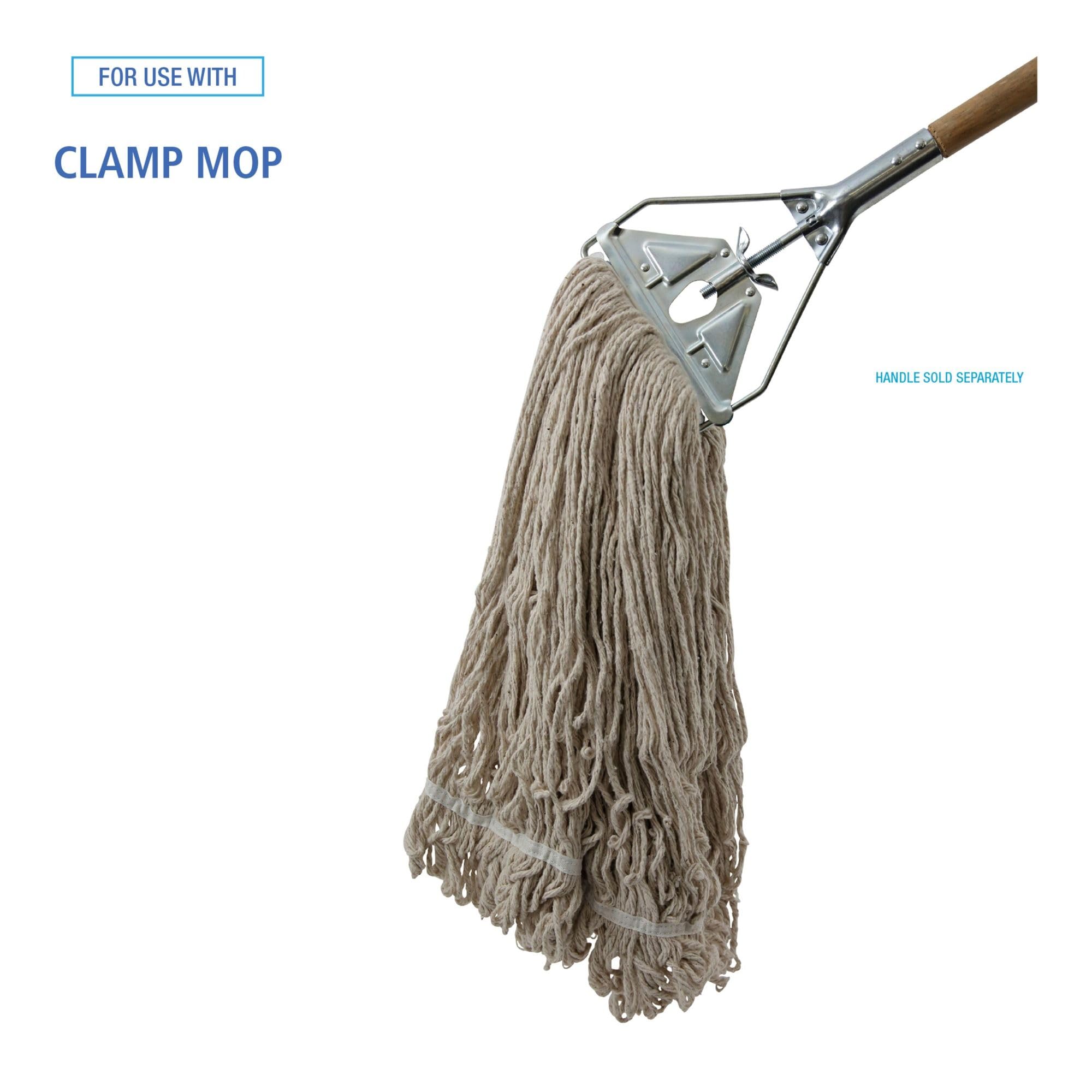 Premium Cotton Mop Head - 32-Oz Pro Loop Web/Tailband Replacement for Standard Mops - White - Ideal for Hardwood Floors, Tile & Commercial Cleaning