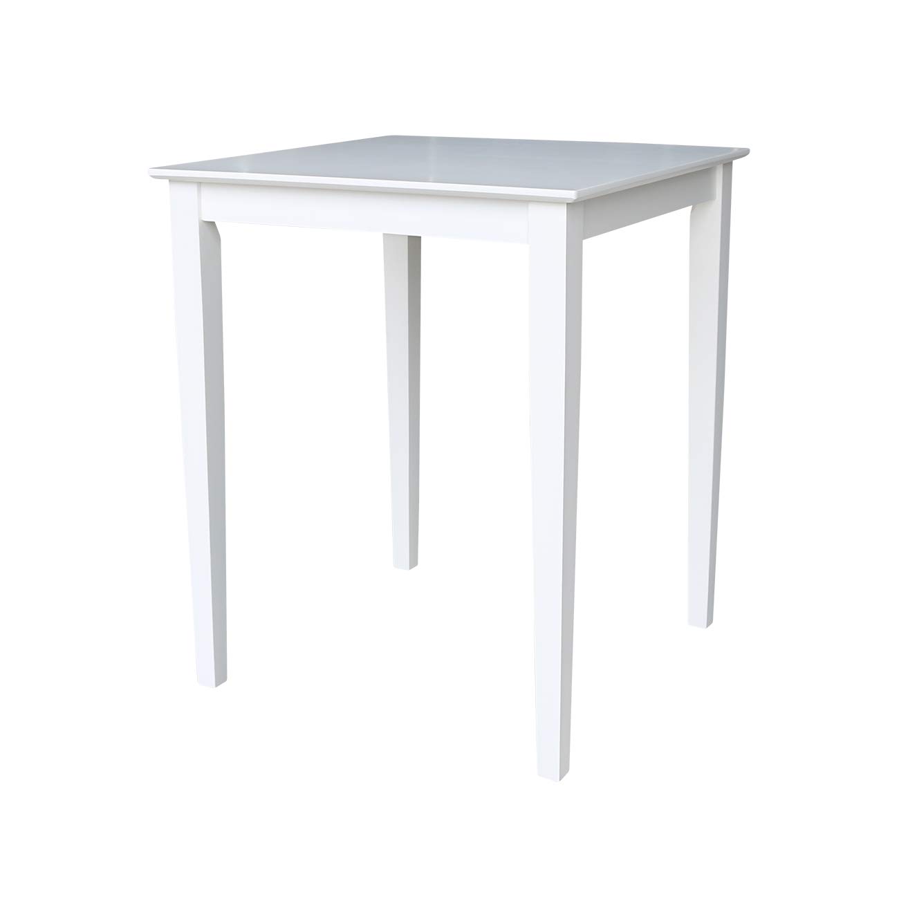 International Concepts Solid Wood Top Counter Height Dining Table, White - Perfect for Kitchen, Breakfast Nook & Small Space Dining