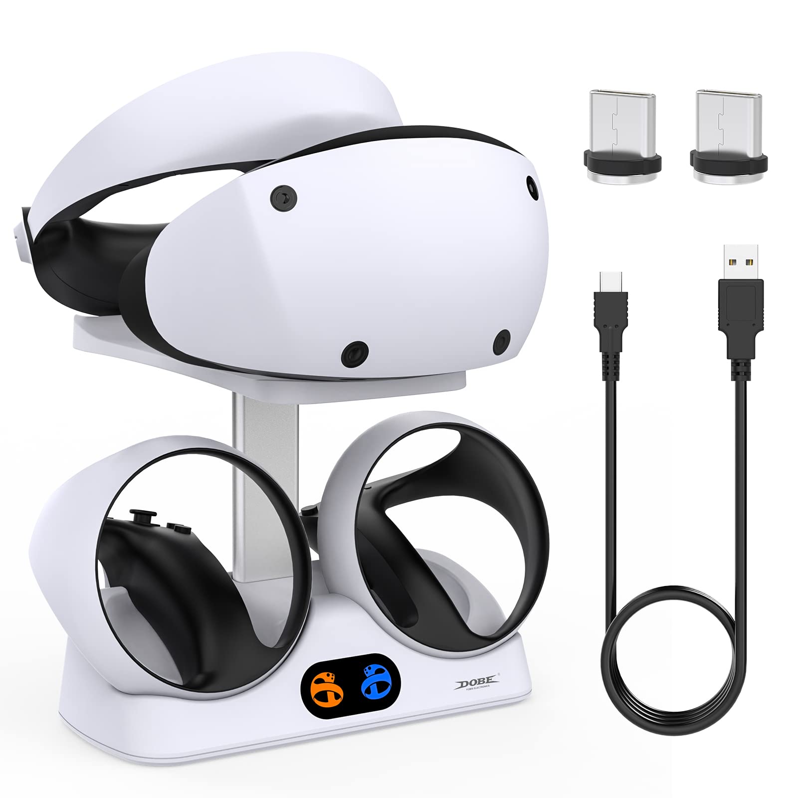 FASTSNAIL PS5 VR2 Charging Station - Playstation VR2 Headset Stand & Dual Sense Controller Dock - Fast Charging Dock for PS VR2 Accessories - Perfect for Gaming Setup & VR Storage Organization