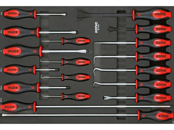 18-Piece Sonic Foam System Screwdriver Set - Medium 22.5 Size | Perfect for Electronics Repair, DIY Projects & Home Maintenance