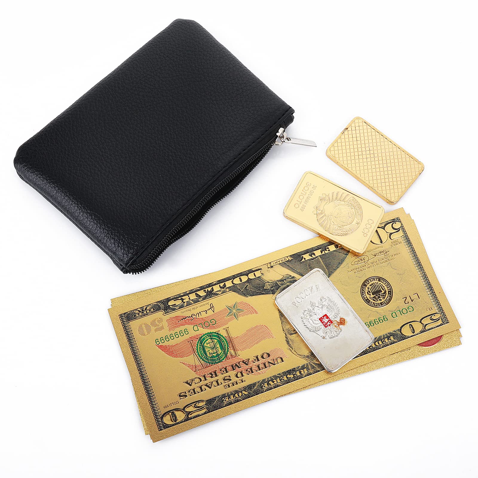 Stylish PU Lychee Pattern Zipper Coin Purse - Mini Portable Wallet for Women with Credit Card Slots, ID Holder & Keychain - Perfect for Organizing Coins, Cash, Cards, Keys & Lipstick (Black) | Great for Everyday Use, Travel & Gift Giving