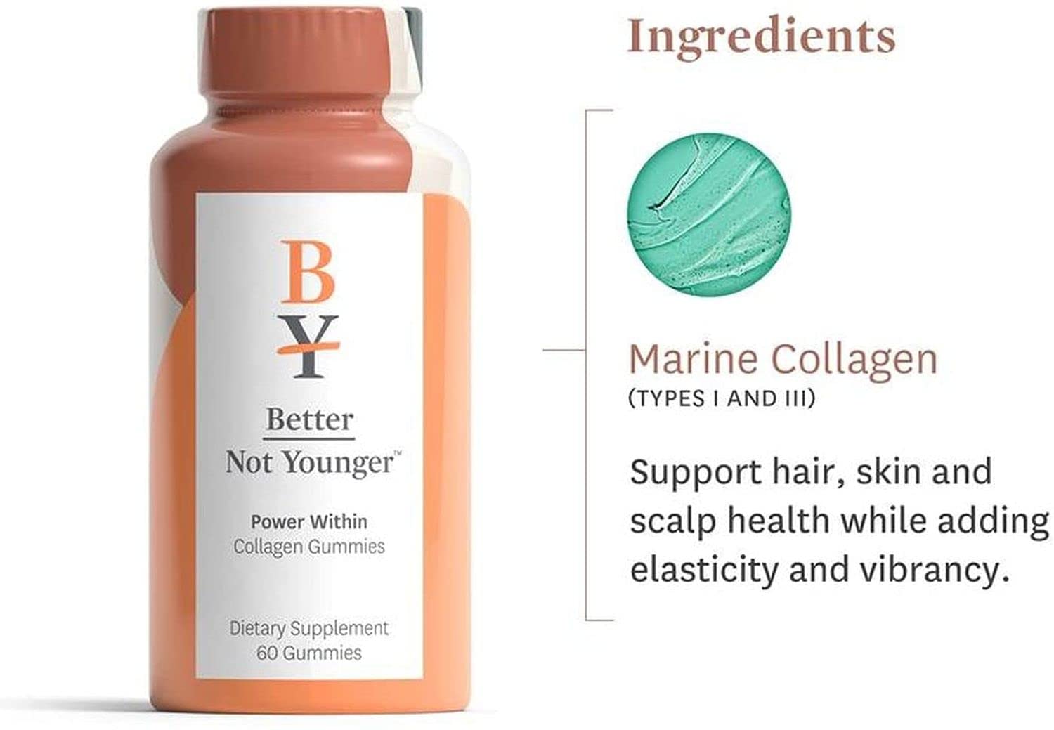 Better Not Younger Power Within Skin & Scalp Collagen Gummies + Significant Other Hair, Skin & Nails Supplement Bundle - Gluten-Free Chewable Dietary Supplements for Women - Promote Healthy Hair Growth & Radiant Skin at Any Age | Perfect for Daily Wellness Routine & Anti-Aging Care