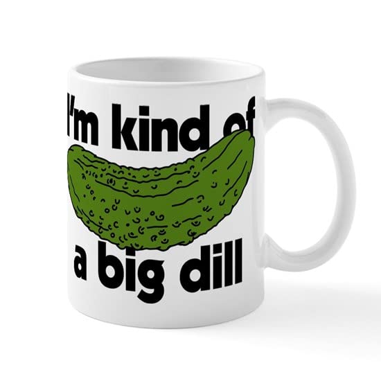Funny 'I'm Kind Of A Big Dill' 15oz Ceramic Coffee Mug & 11oz Tea Cup - Perfect for Coffee Lovers, Tea Drinkers, Office Use & Gift Giving