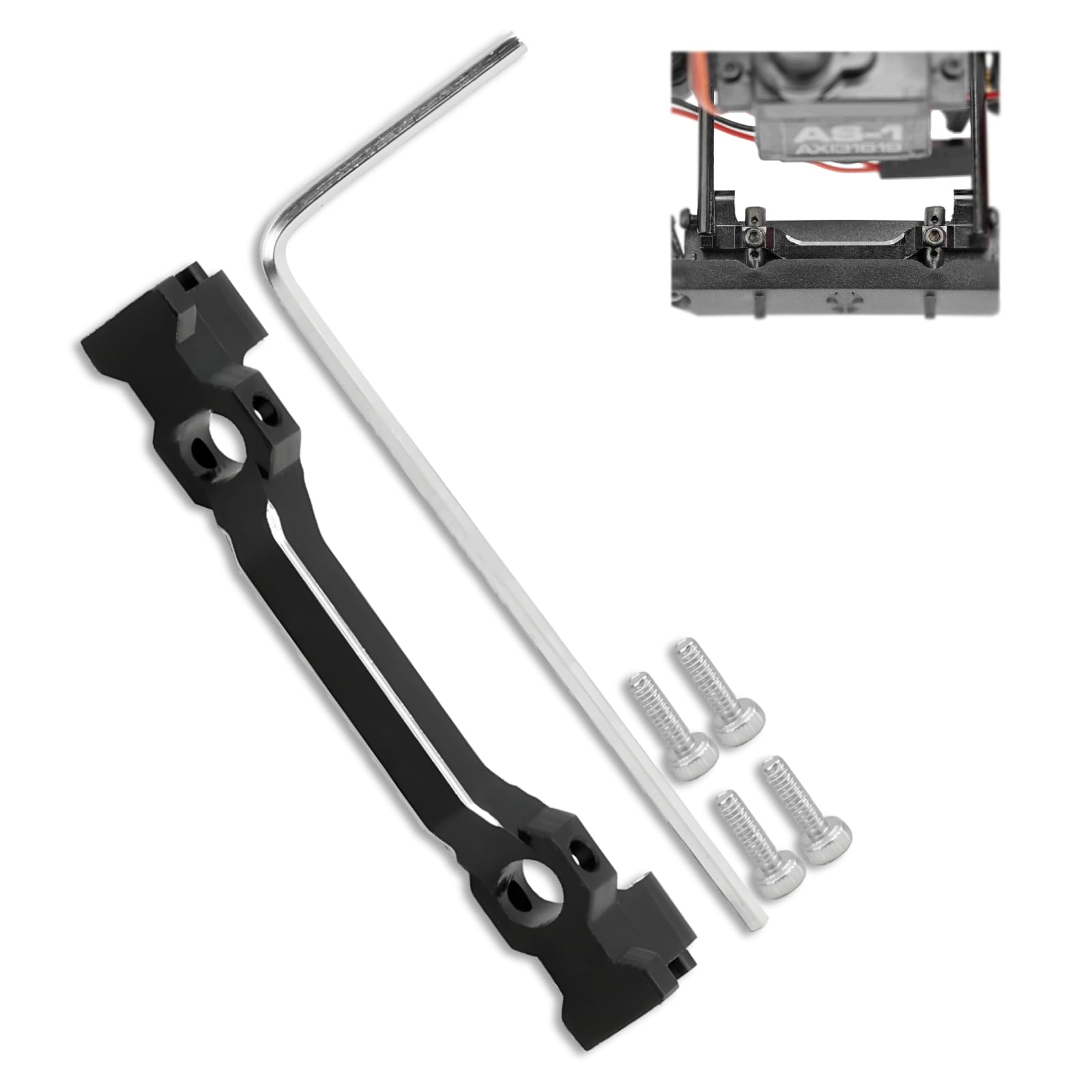 RC Car Front Bumper Mount Set with Screw & Wrench - Compatible with Axial SCX24 90081 1/24 AXI00002 | Durable Off-Road Accessory for Crawler & Trail Adventures