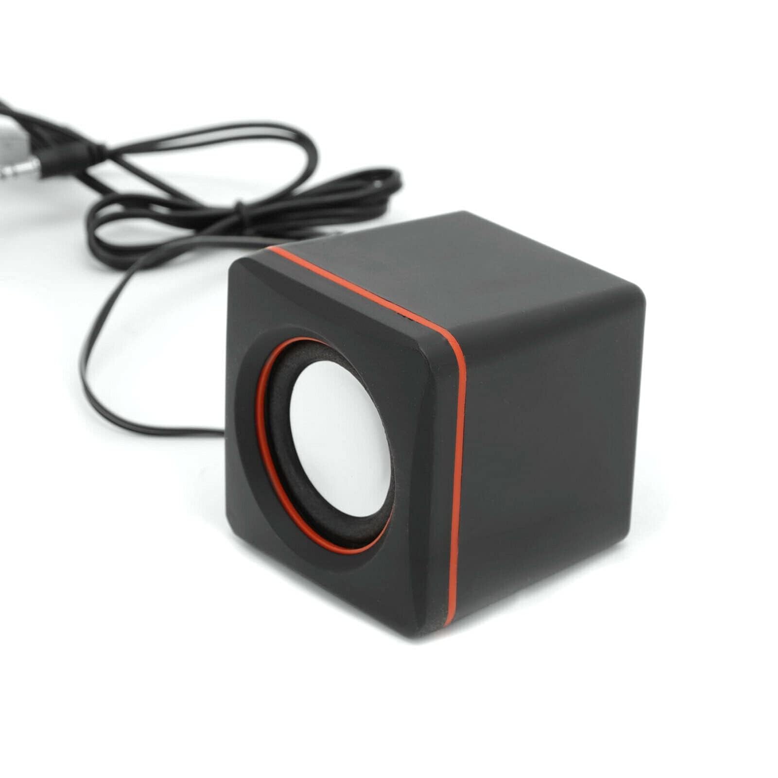Compact USB Computer Speakers with Stereo Sound & Subwoofer - Mini Multimedia PC Speakers for Desktop, Laptop - Universal Black | Perfect for Home Office, Gaming & Music Listening