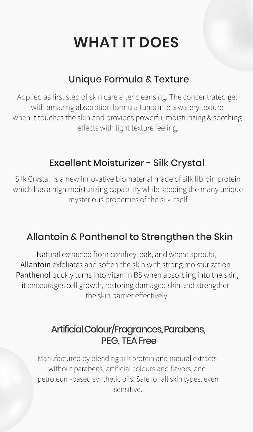 Silk Water Essence - Korean Skincare for Deep Hydration | Multi-Functional Toner & Lotion | Perfect for Dry Skin Care Routine