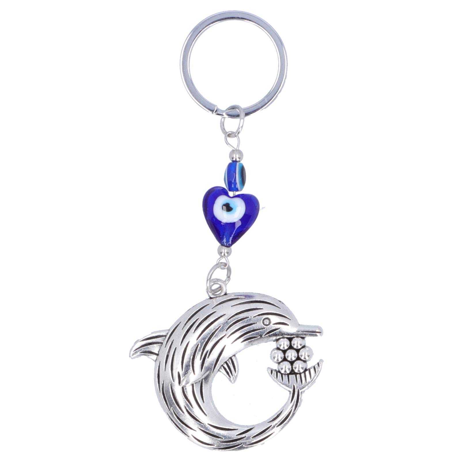 Zerodis Women's Stainless Steel Dolphin Keychain - Elegant Key Ring for Purse, Handbag & Pendant - Perfect Gift for Beach Lovers & Ocean Enthusiasts