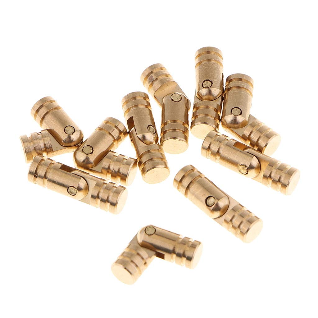 10 Pack Copper Barrel Mini Hinges 17x5mm - Hidden Cabinet Hinges for Wooden Boxes, Craft Projects & DIY Furniture - Perfect for Jewelry Boxes, Small Woodworking & Home Decor