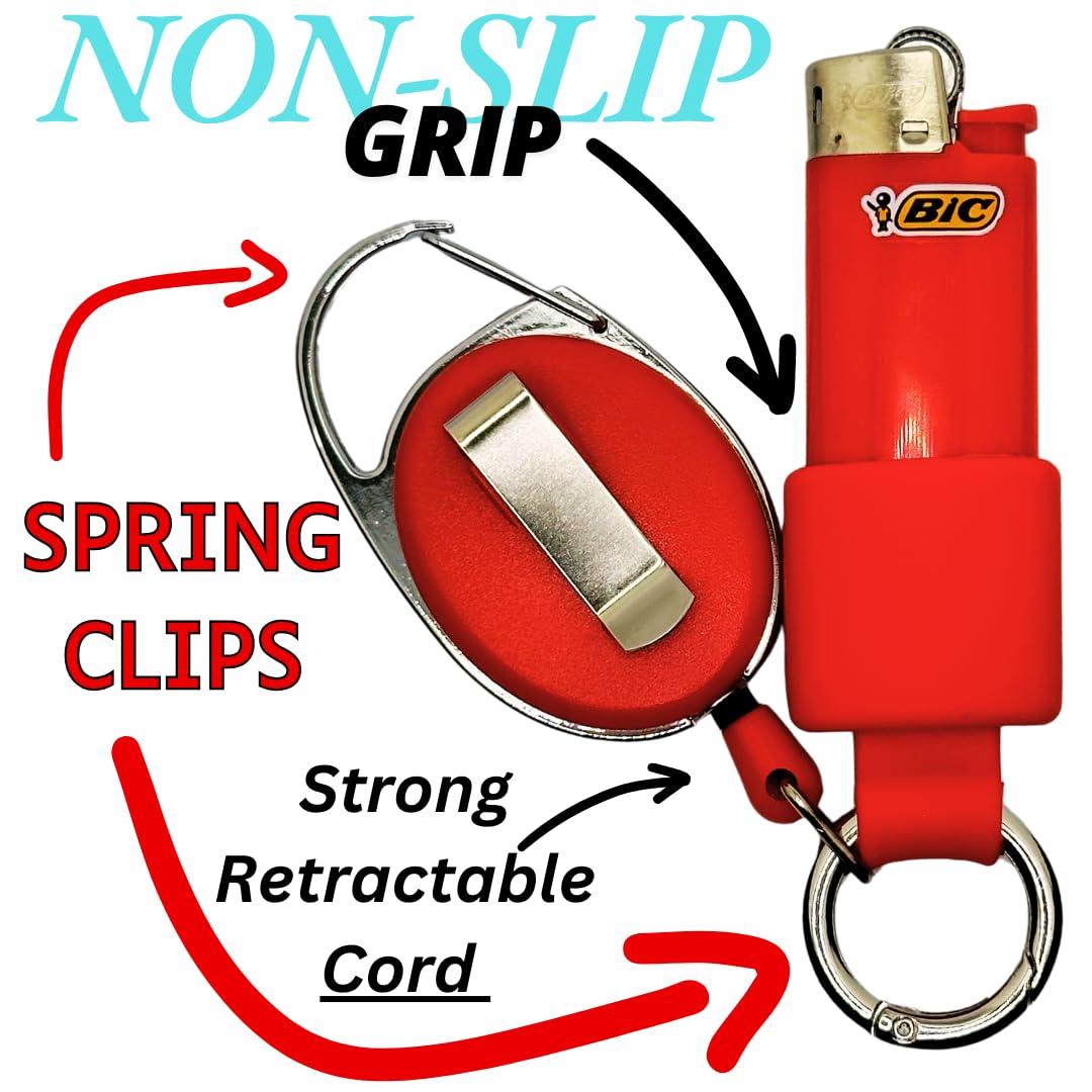 Mini BIC Lighter Holder Keychain - 10 Colors for J5 Lighters | Outdoor & Daily Use
