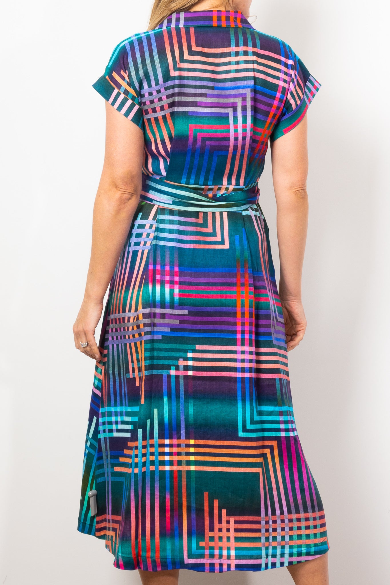ELK Minnen Wrap Dress for Women - Navy Blue Lightweight Flowy Maxi Dress for Summer, Beach, and Casual Wear