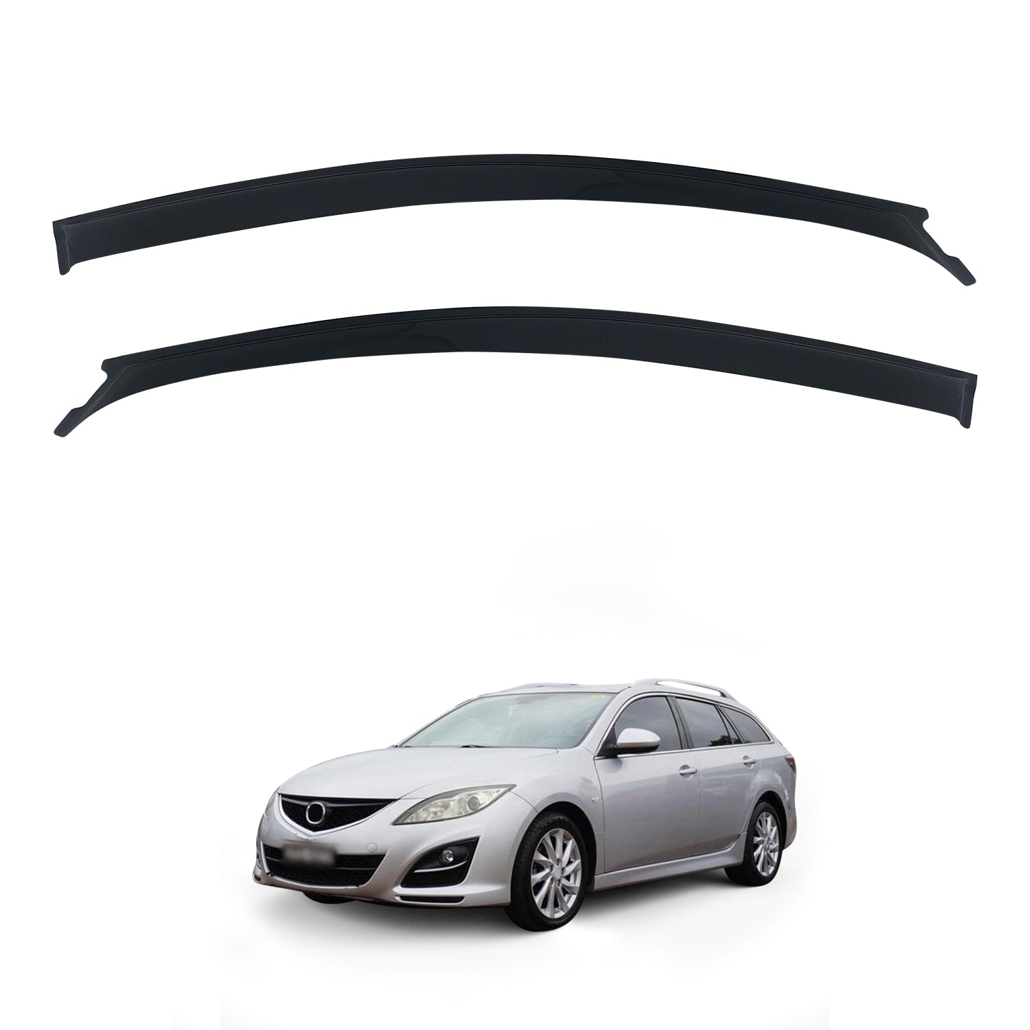 Weather Shields for Mazda 6 GH Series Wagon 2008-2012 - Durable Wind Deflectors & Rain Guards - Perfect for All-Weather Protection & Noise Reduction While Driving
