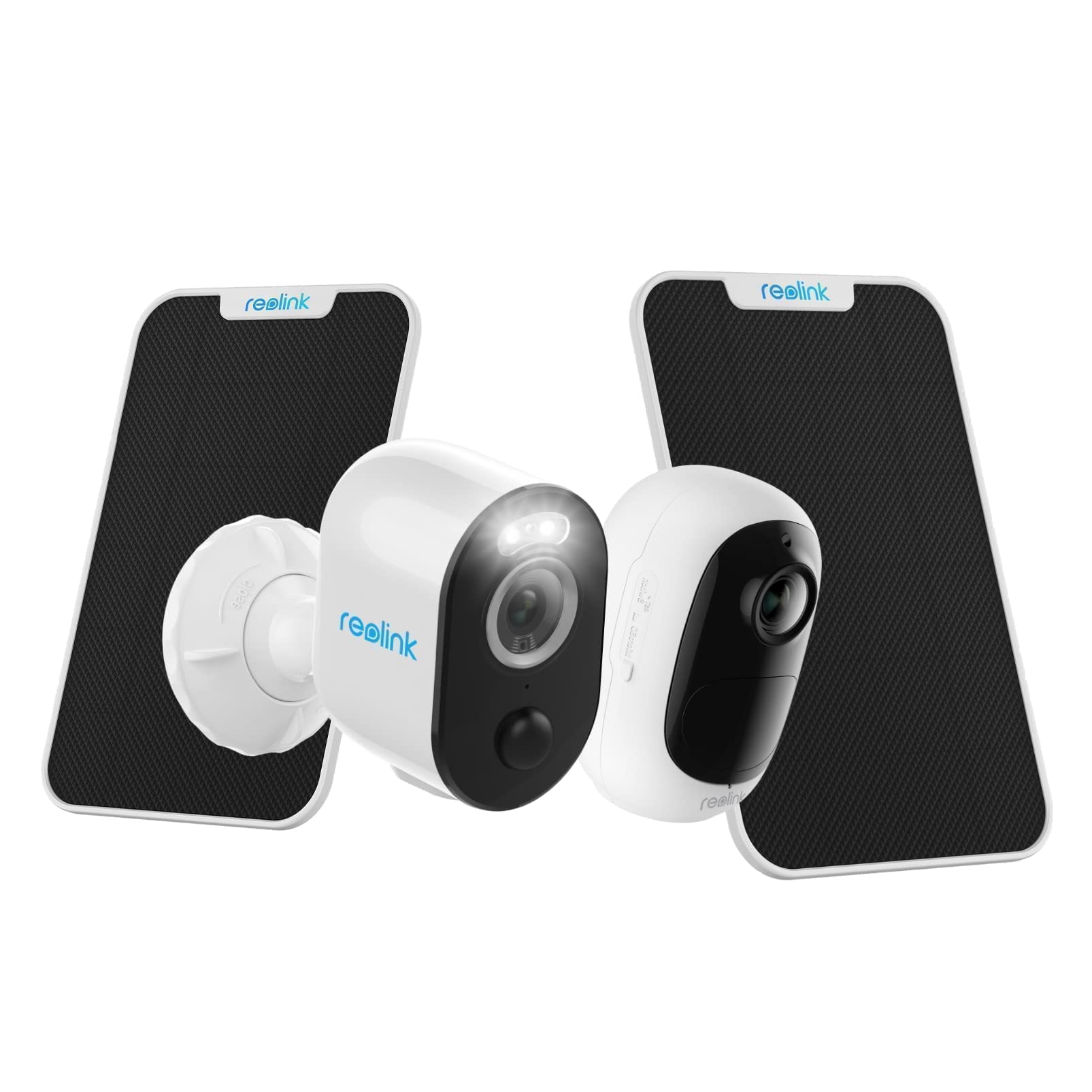 Reolink Outdoor Wireless Security Camera Bundle - Argus 3 Pro Spotlight Camera with Solar Panel & Argus 2E with Solar Panel | Weatherproof HD Night Vision for Home Surveillance, Business Security, and Property Monitoring