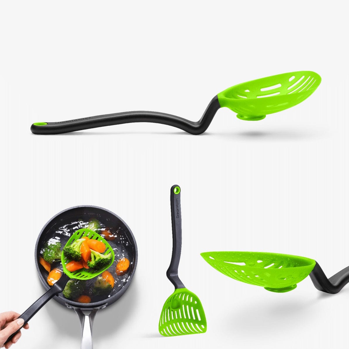 Dreamfarm Lestrain - Premium Kitchen Strainer with Ergonomic Handle for Easy Draining - Perfect for Pasta, Vegetables, and Washing Fruits