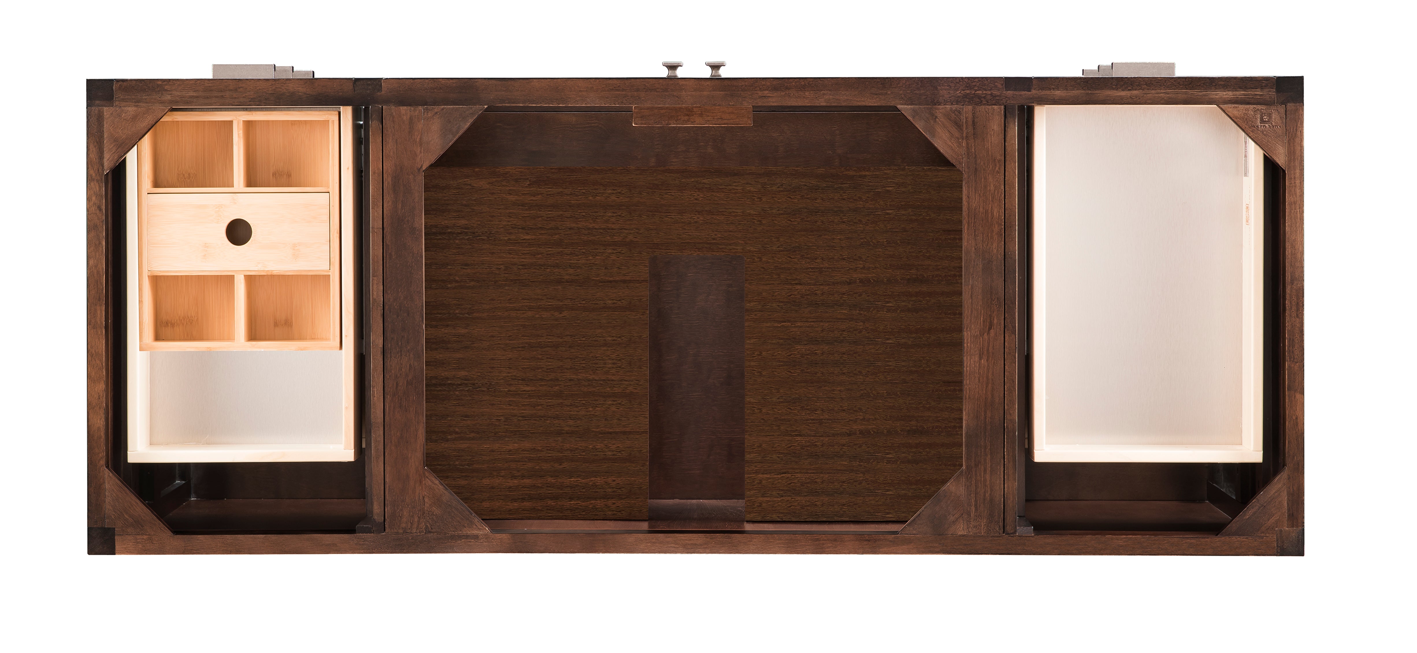 Addison 60 Inch Single Vanity Cabinet - Mid Century Modern Acacia Wood Bathroom Storage for Small Spaces | Perfect for Powder Rooms & Guest Baths
