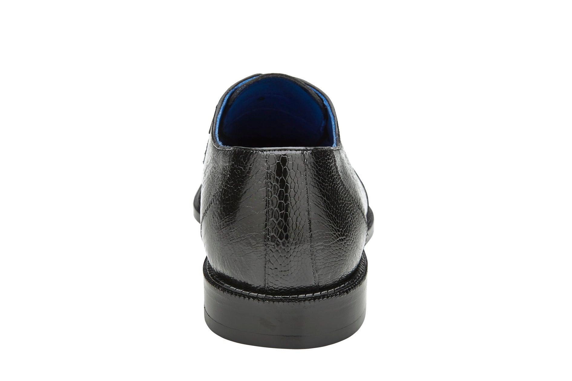 Belvedere Siena Genuine Ostrich Leather Dress Shoes for Men - Black 1463 | Premium Business & Formal Occasion Footwear