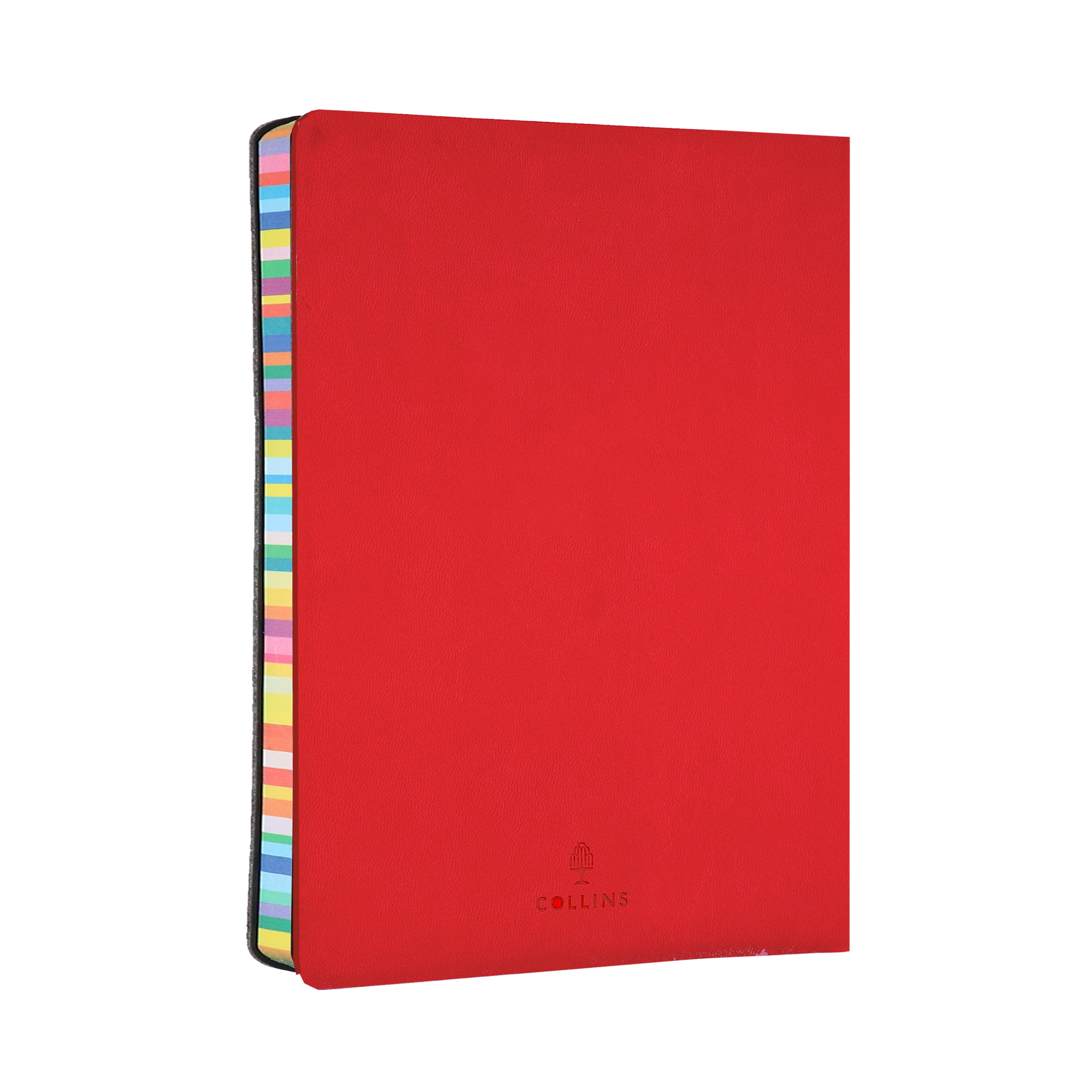 Collins Edge Rainbow 2025 A5 Daily Planner with Soft Touch Covers - Red Colored Page Edges & Appointment Sections | Perfect for Work, School & Personal Organization (ED151.U15-25)
