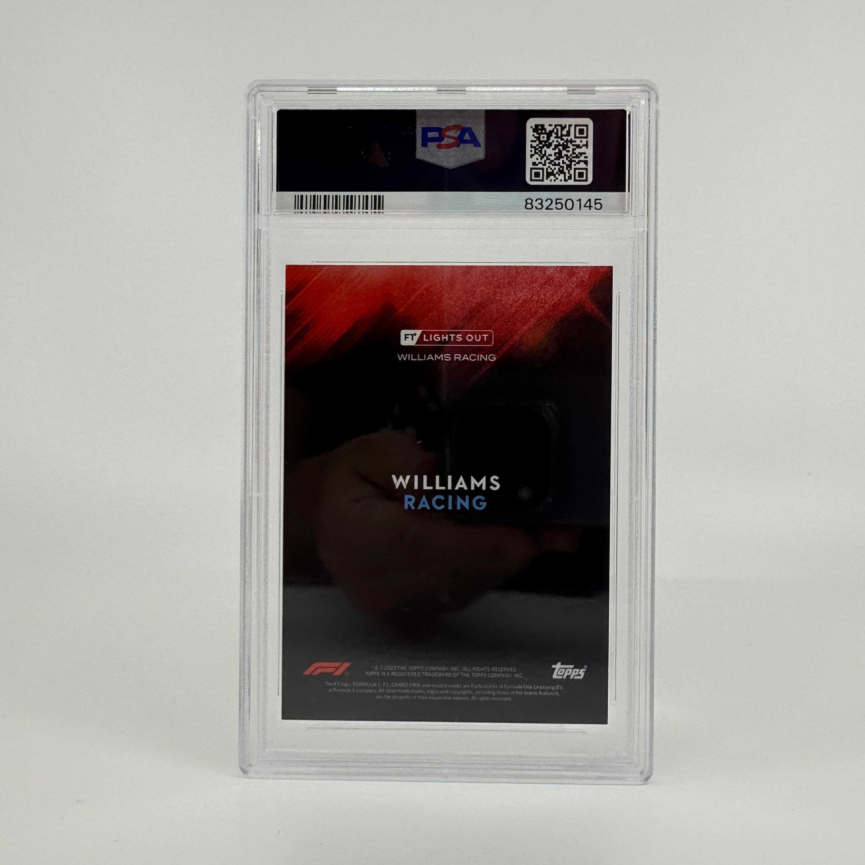 PSA 9 Graded 2021 Nicholas Latifi Red Formula 1 Trading Card - Perfect for F1 Collectors, Sports Memorabilia Enthusiasts, and Racing Fans Display