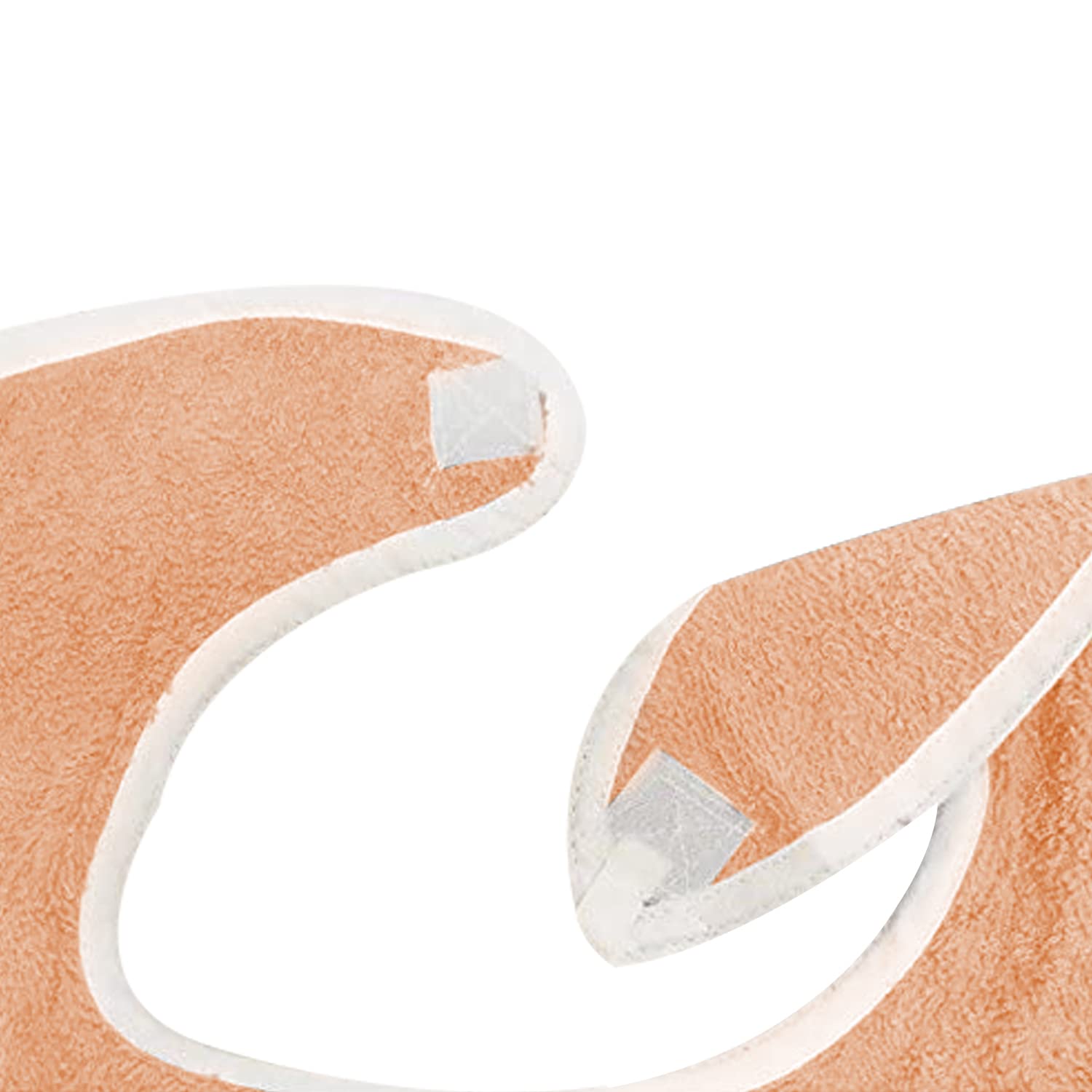 6 Pack Terry Adult Bibs with Velcro Closure - Soft Peach Color for Elderly Care, Dementia Patients & Mealtime Protection - Washable & Comfortable for Daily Use
