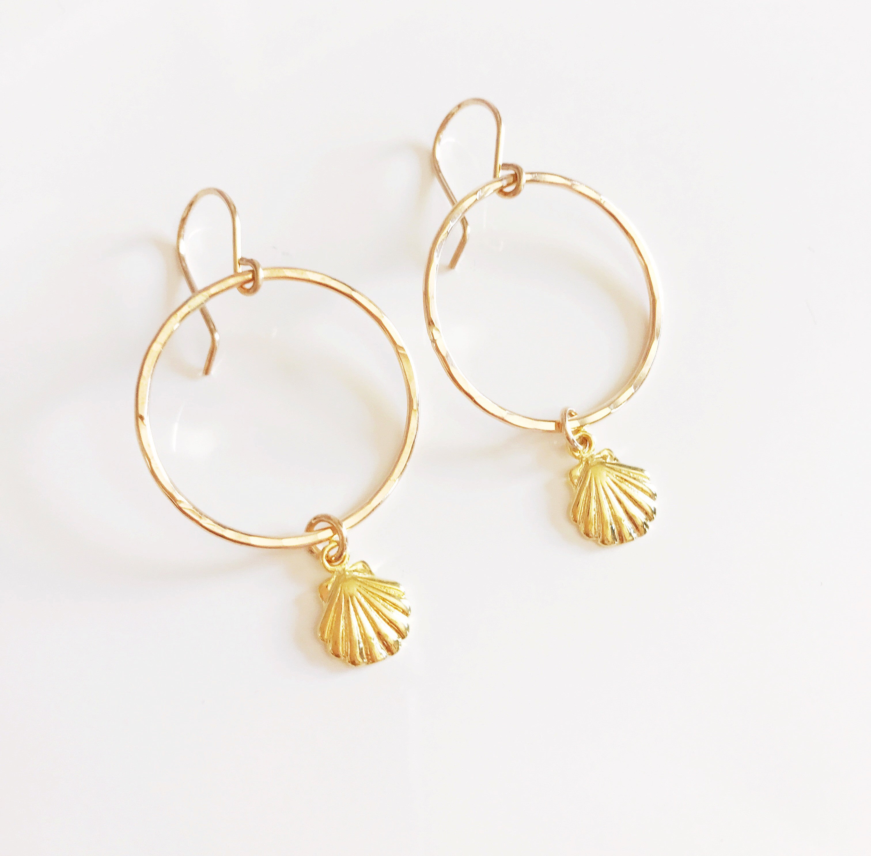 RHEA Sea Shell Earrings (E417) - Elegant Beach Jewelry for Women, Perfect for Summer Outfits & Vacation Accessories
