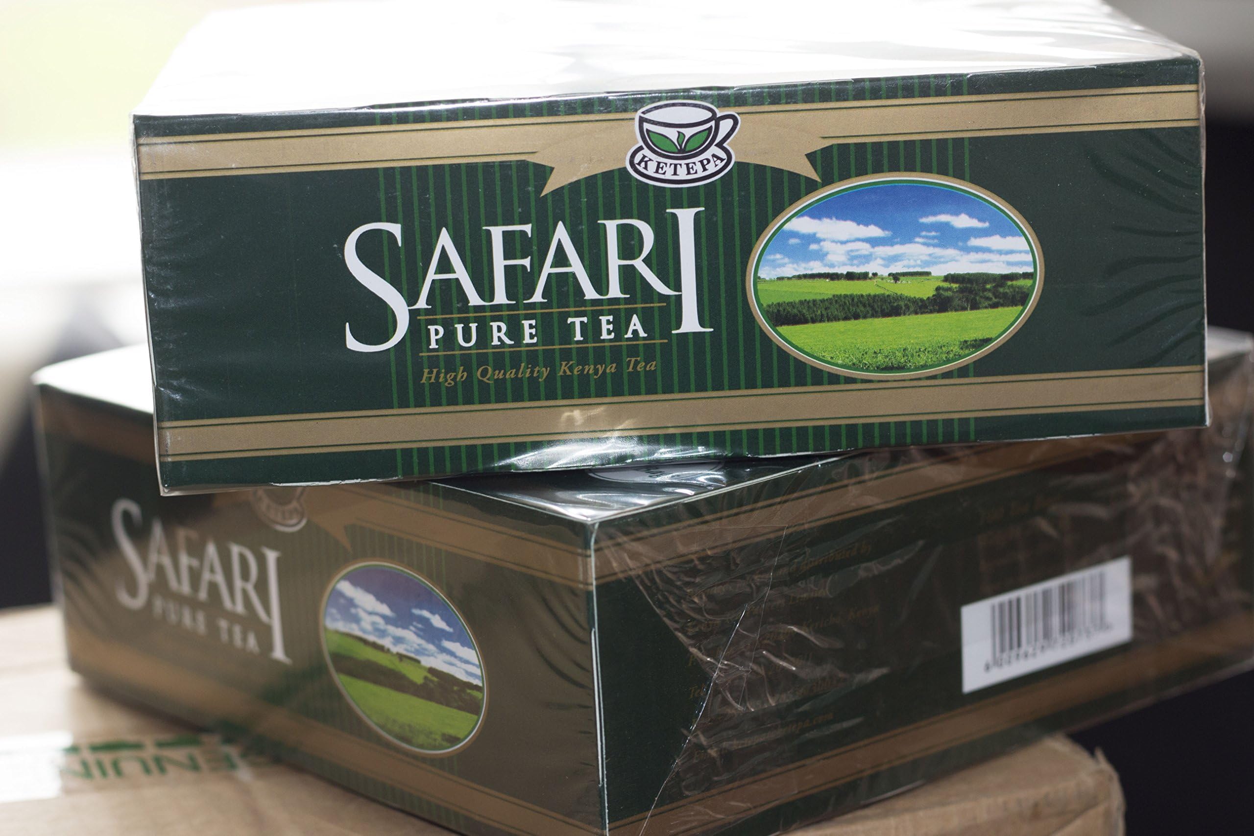 Premium Safari Pure Kenya Tea - 100 Enveloped Tea Bags for Daily Relaxation & Wellness | Black Tea for Morning Boost & Afternoon Break