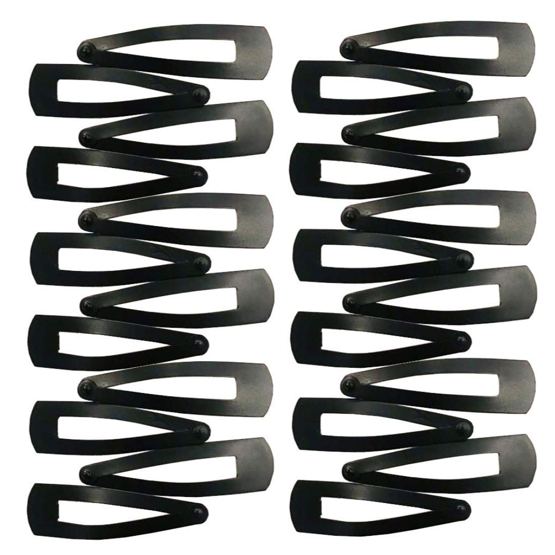 HP High Profile Tic Tac Hair Clips - 24pcs Matte Black Hair Accessories for Women & Girls | Korean Style Hair Clips for School, Work & Everyday Use