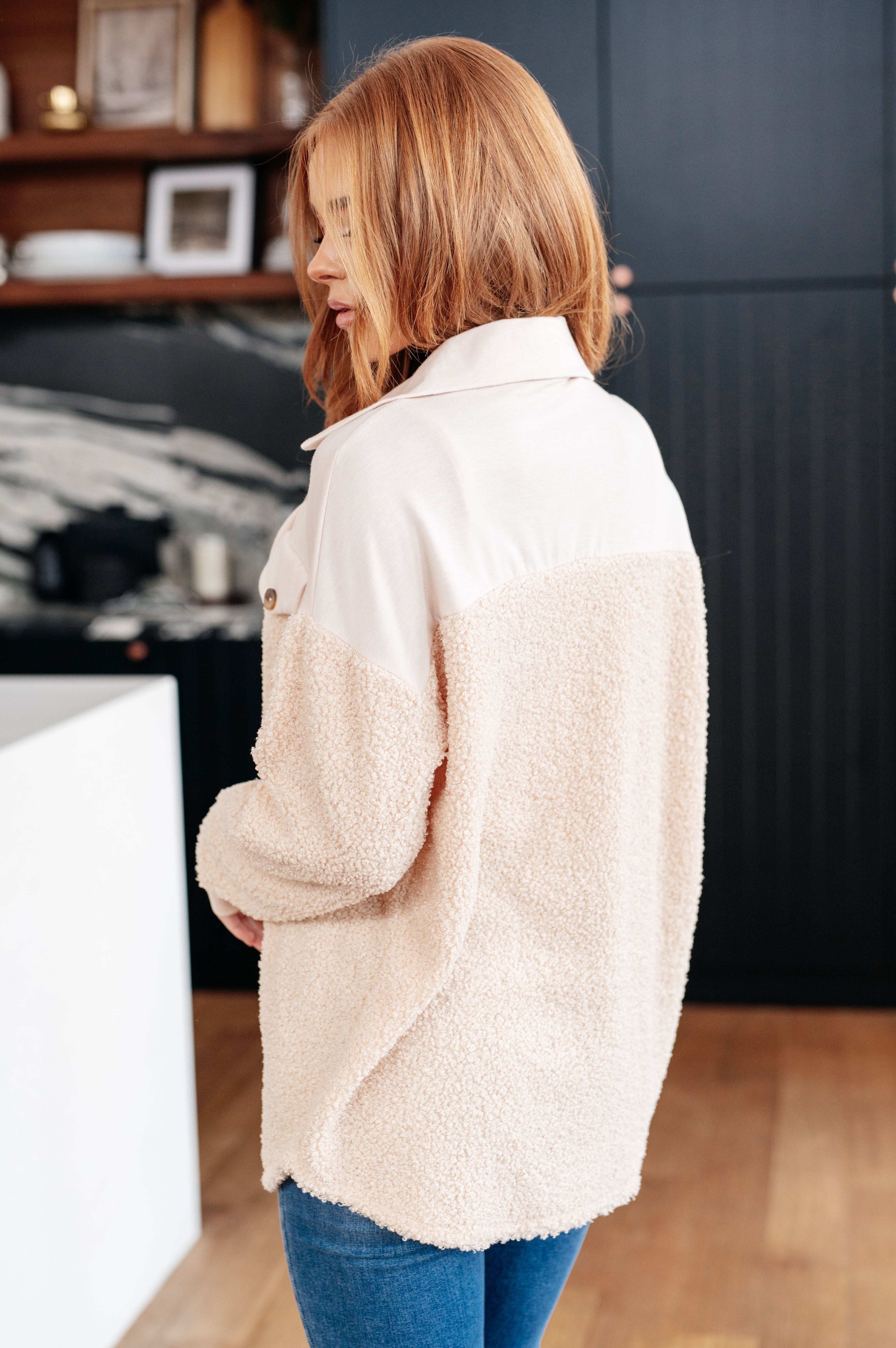 Endless Potential Sherpa Shacket - Cozy Fleece-Lined Jacket for Men & Women | Perfect for Fall, Winter & Outdoor Activities
