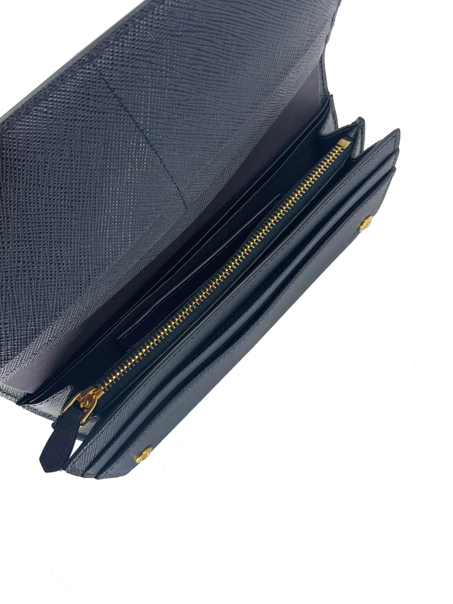 Prada Saffiano Leather Zig Zag Continental Wallet - Authentic Luxury Women's Wallet for Everyday Use & Special Occasions