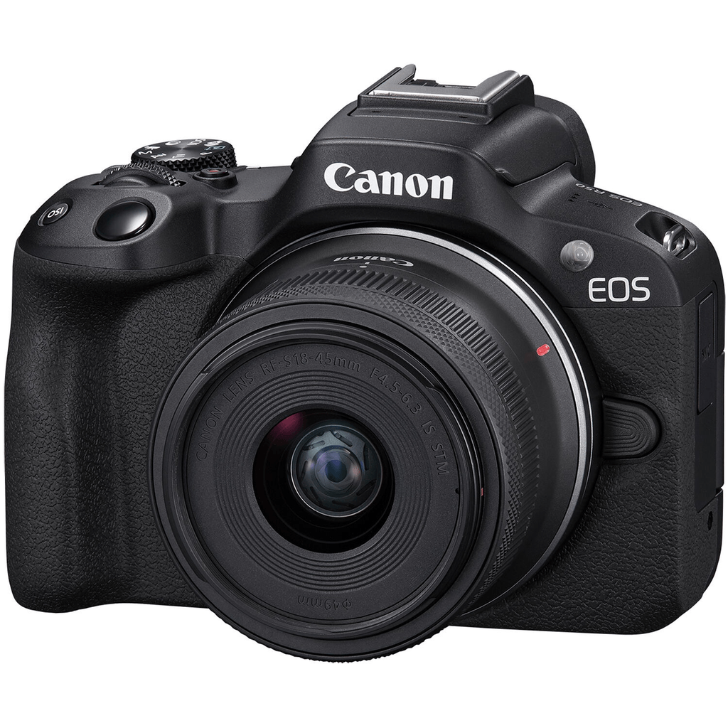 Canon EOS R50 Mirrorless Digital Camera with RF-S 18-45mm f/4.5-6.3 IS STM Lens (Black) - Perfect for Vlogging, Travel Photography & Content Creation