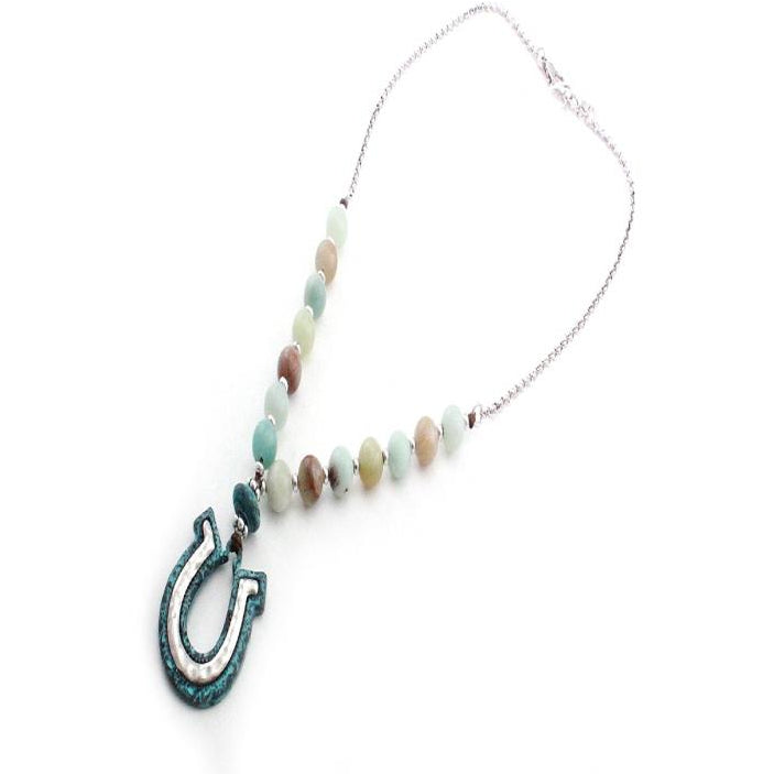 Horseshoe & Semi-Precious Stone Necklace Set - Elegant Bohemian Jewelry for Women, Gift for Her | Perfect for Everyday Wear, Parties & Special Occasions
