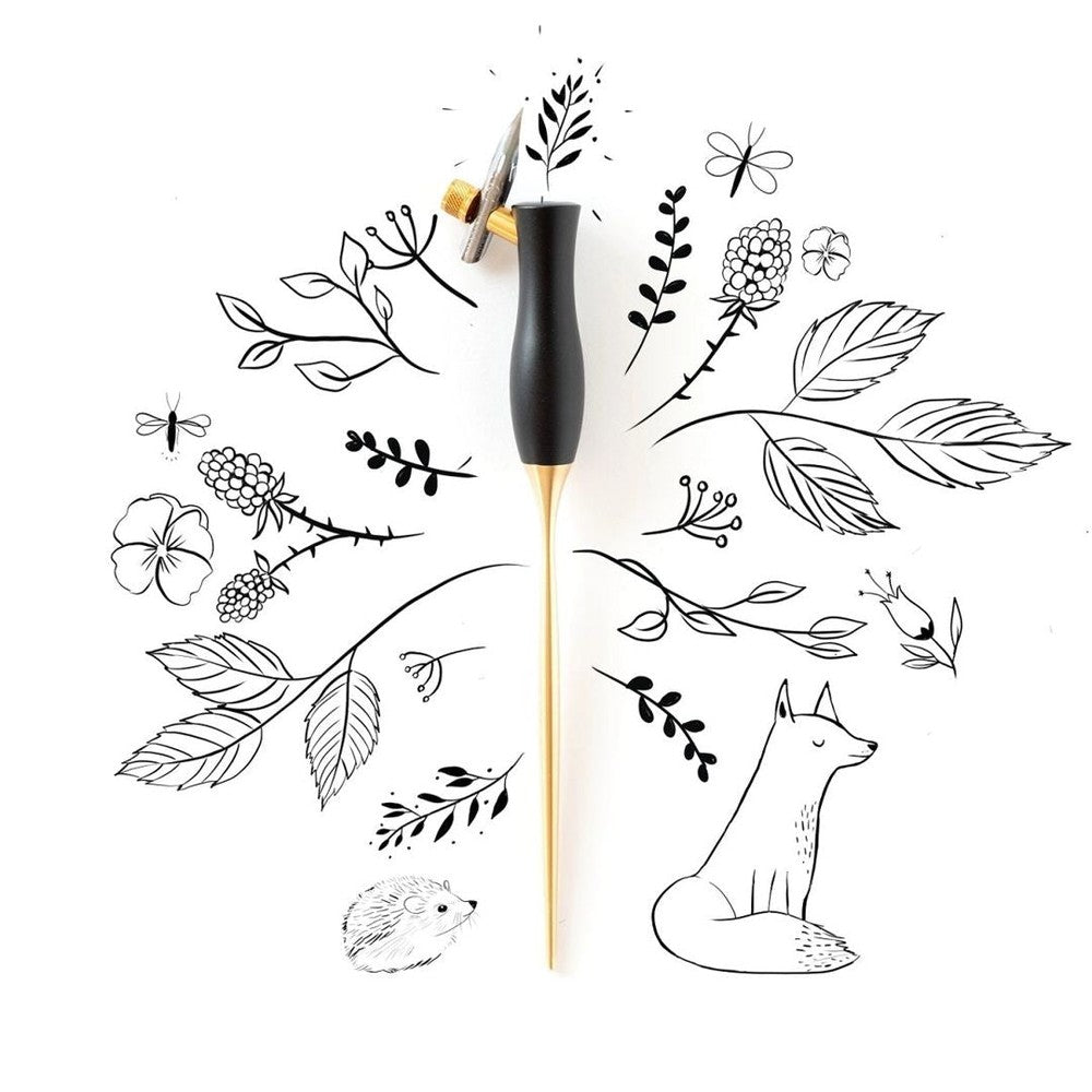 Tom's Studio Premium Wooden Calligraphy Nib Holder - Bloom Design for Dip Pen Writing, Perfect for Beginners & Professionals - Ideal for Wedding Invitations, Hand Lettering, Art Projects & DIY Crafts