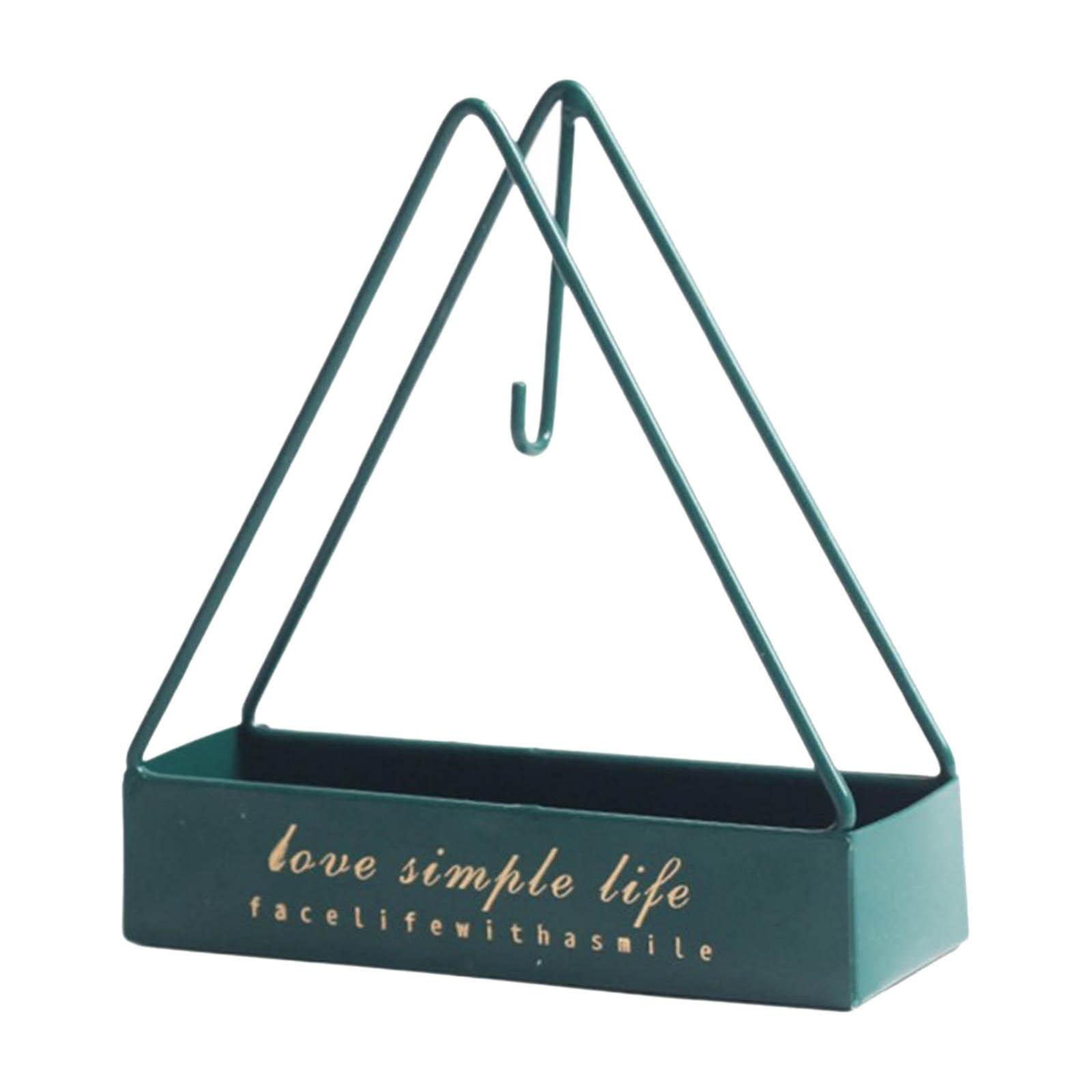 Bddalpke Coil Holder - Decorative Coil Shelf Organizer for Camping, Bedroom, Indoor & Outdoor Use - Triangle Green Design | Perfect for Storing Jewelry, Keys & Small Essentials