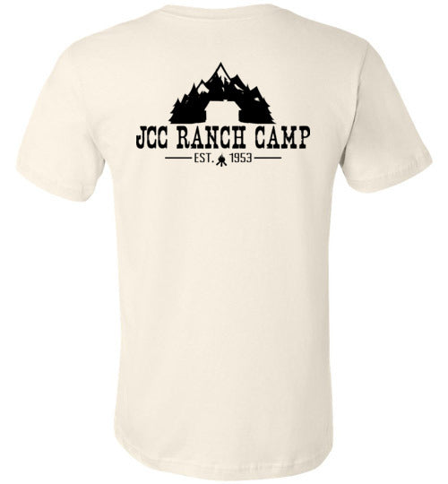 JCC Ranch Short Sleeve T-Shirt for Men & Women - 2023 Double Sided Printed Graphic Tee - Casual Summer Cotton Shirt for Outdoor Activities, Travel & Daily Wear