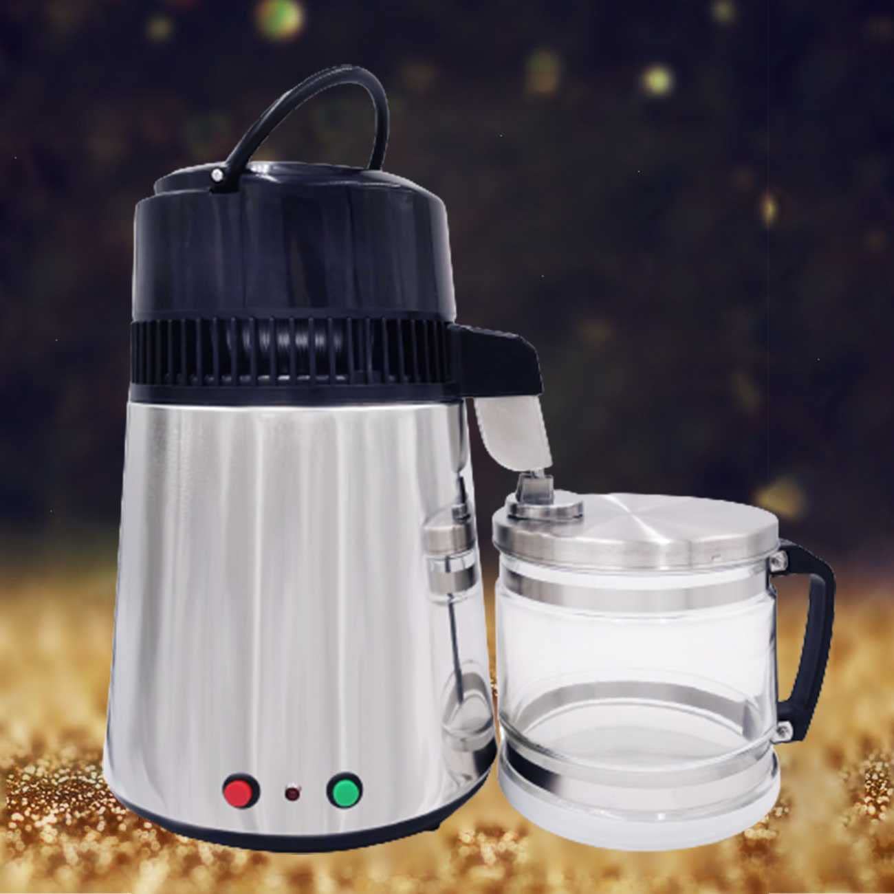TANGER 4L 750W Water Distiller - Stainless Steel Home Distilled Water Machine for Pure Drinking Water | Water Purification System for Home, Lab & Office Use | Perfect for Hydration, Coffee Brewing & Medical Applications
