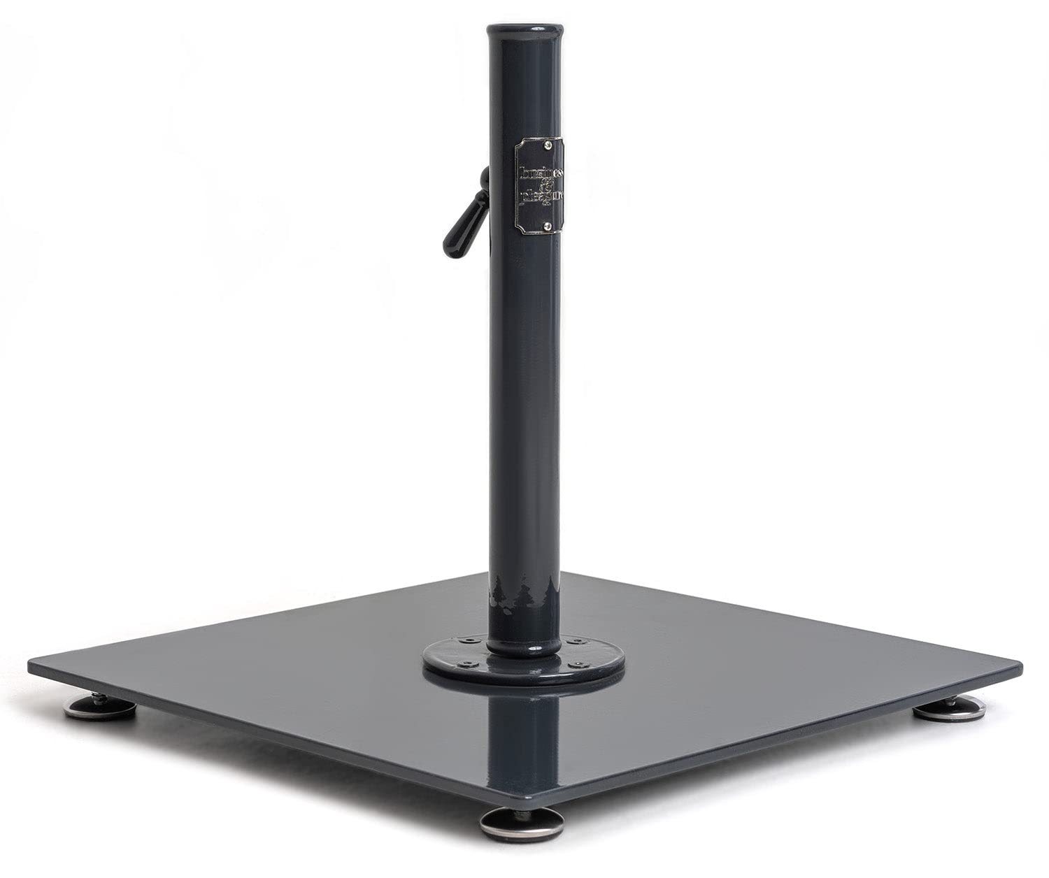 Vintage Black Heavy Duty Outdoor Umbrella Base - 35 lbs Square Metal Stand for Patio, Pool, Beach & Market Umbrellas | Perfect for Outdoor Dining, Lounging & Shade Protection