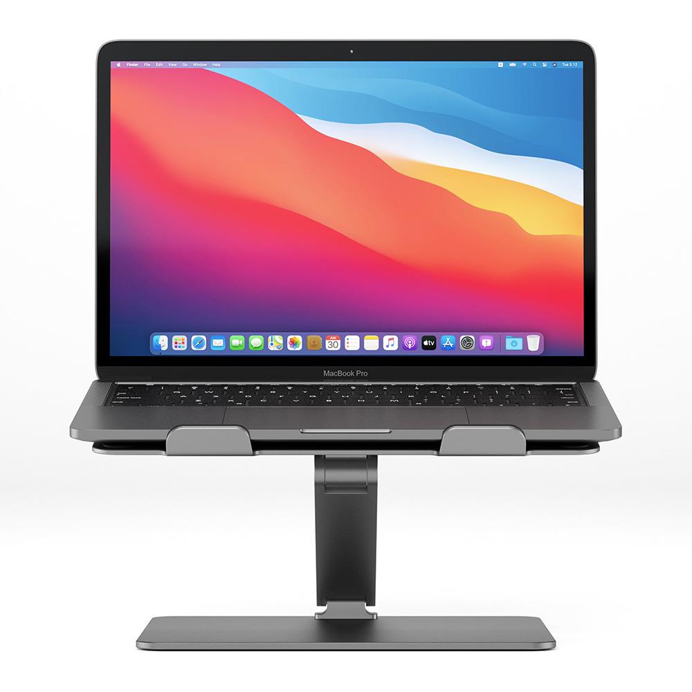 ALOGIC Elite Adjustable Laptop Stand Riser - Ergonomic Height Adjustable Computer Stand for Desk (Space Grey) - Perfect for Home Office, Workstation & Gaming Setup