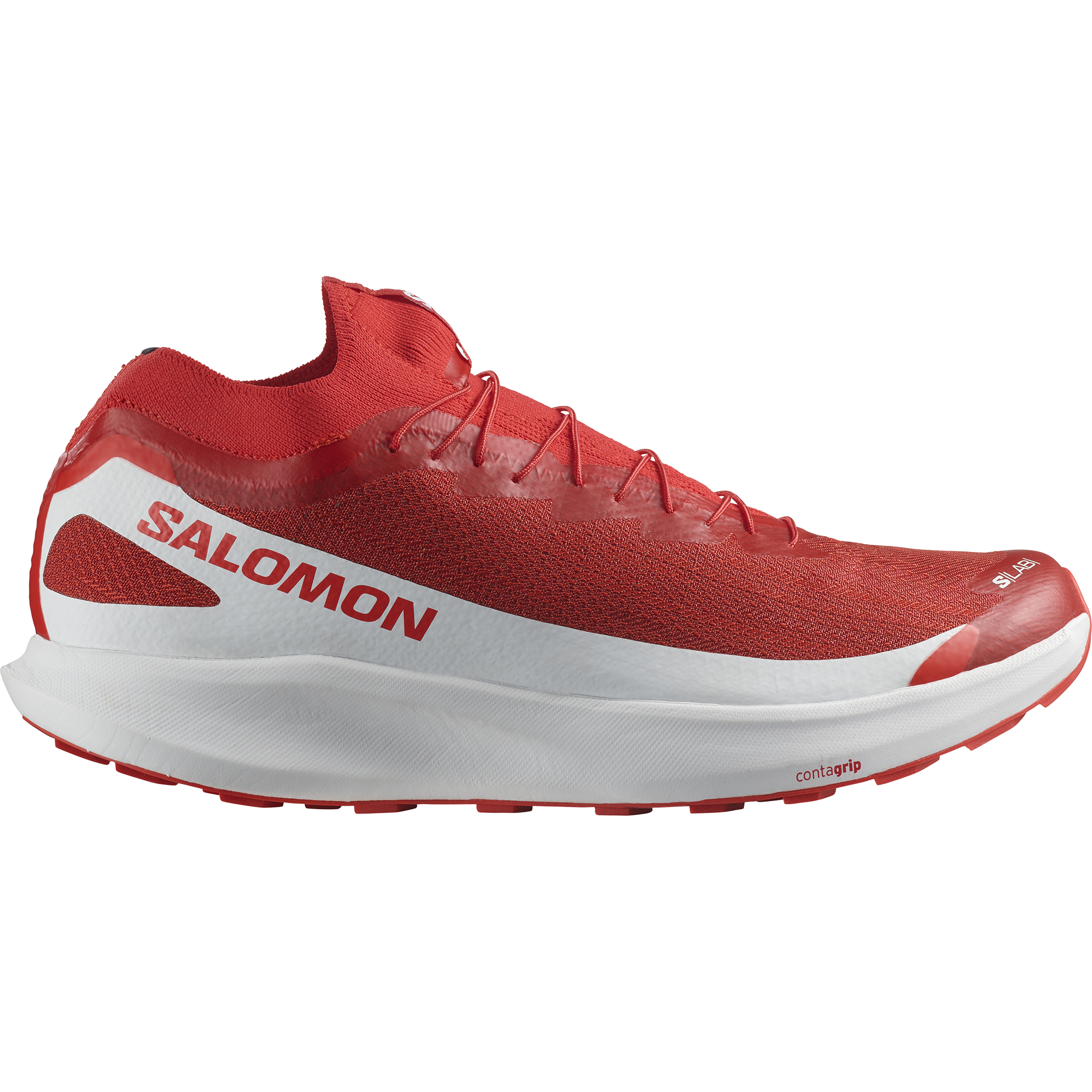 Men’s S/Lab Pulsar 2 Running Shoes - Fiery Red/White | Lightweight & Breathable for Trail Running & Outdoor Sports