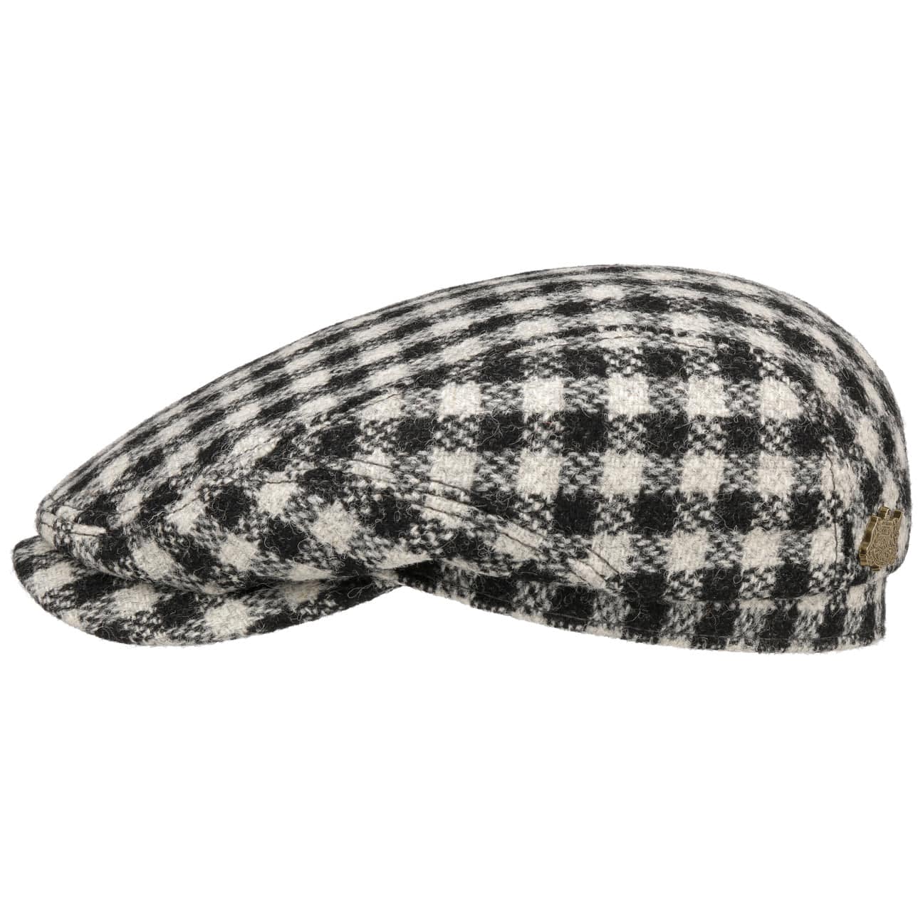 Stylish Harris Tweed Two-Tone Check Flat Cap by Stetson - Classic British-Inspired Men's Hat for Casual Wear, Outdoor Activities & Vintage Fashion