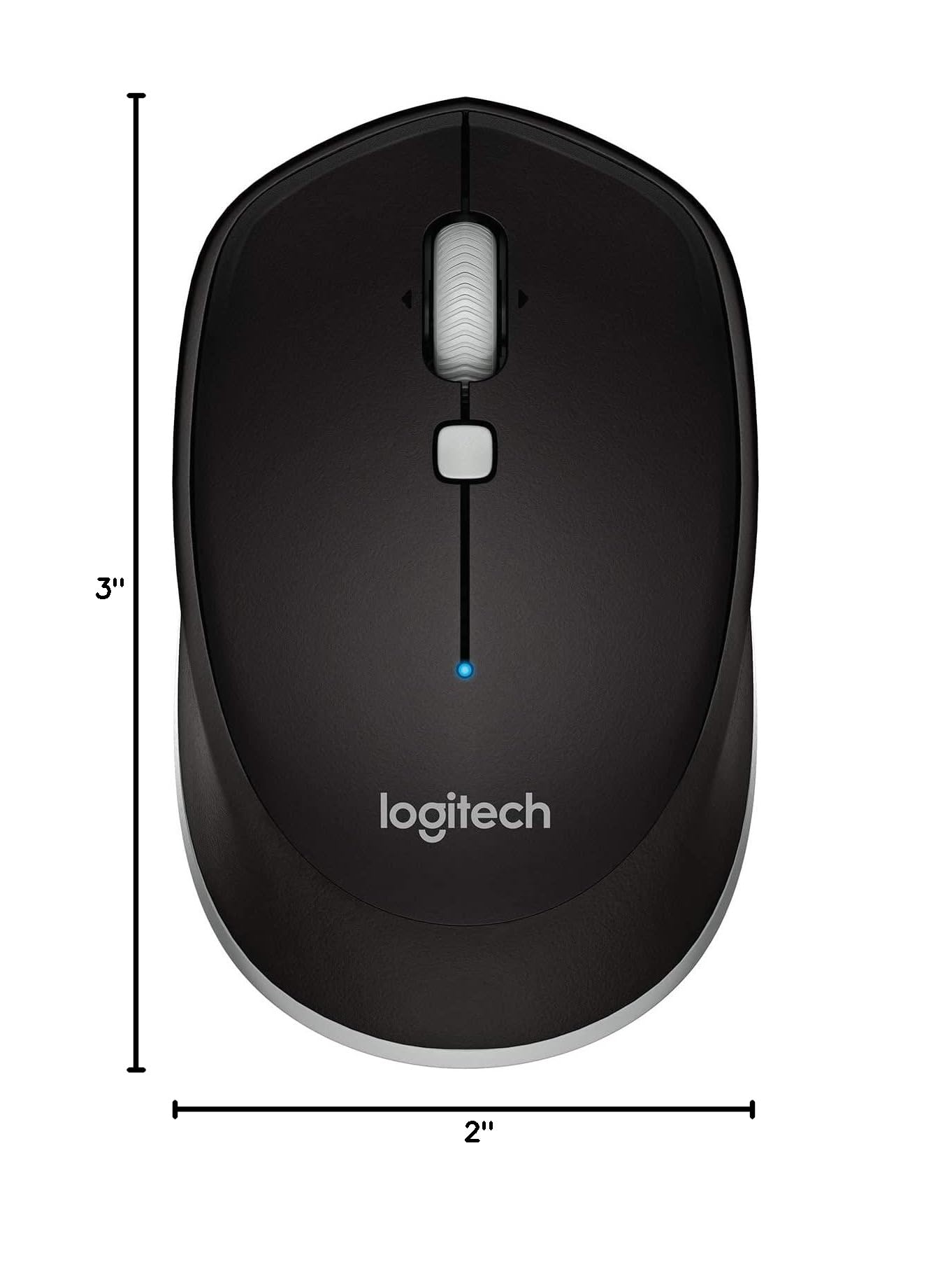 Logitech M535 Bluetooth Wireless Mouse - 1000 DPI Optical Sensor, Ergonomic Design for Comfort, Black - Perfect for Laptops, Desktops & Travel Use