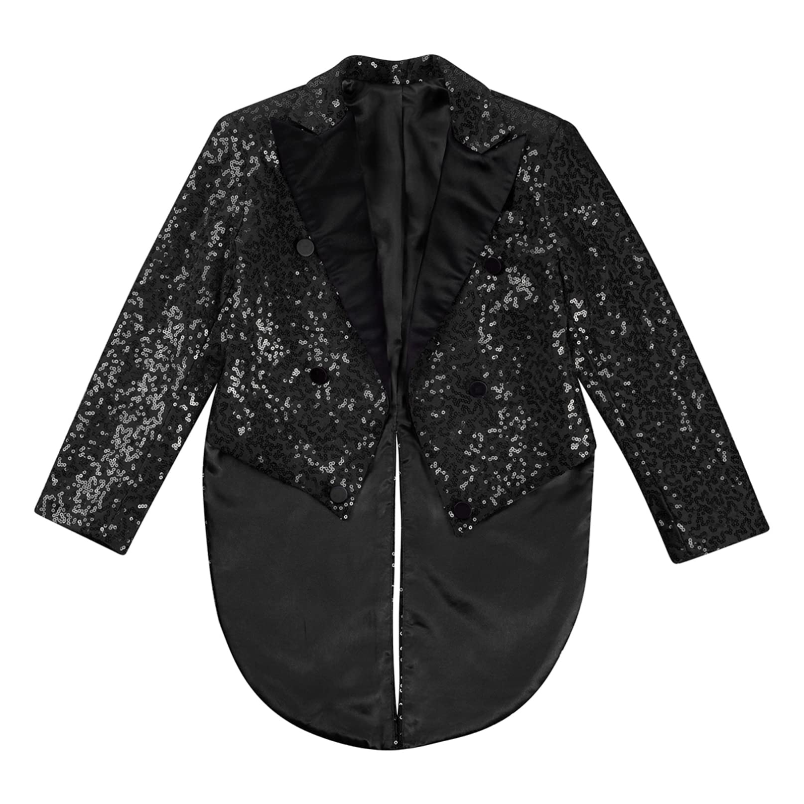Kids Tuxedo Jacket with Sequin Blazer for Wedding & Party