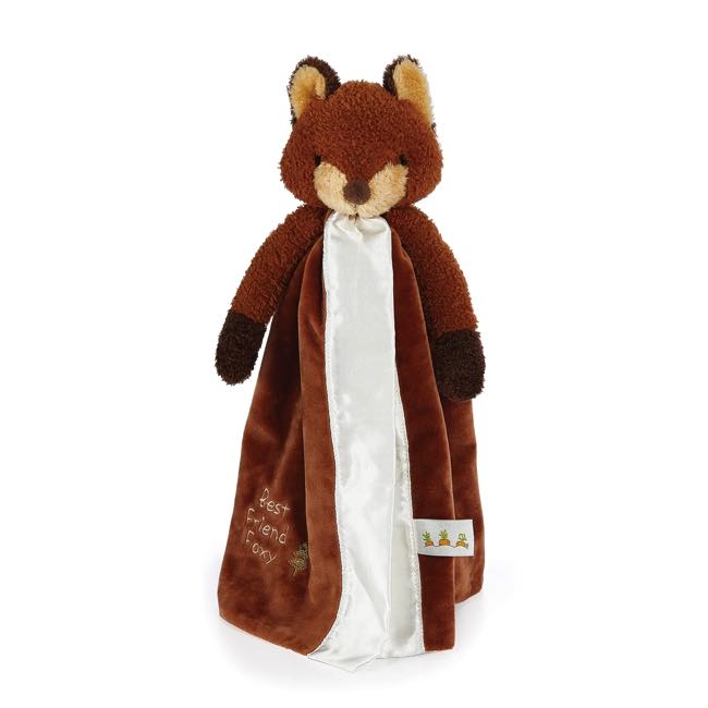 Bunnies By The Bay Foxy Buddy Blanket - Soft Plush Security Blanket for Babies & Toddlers - Perfect for Naptime, Travel, and Comforting Cuddles