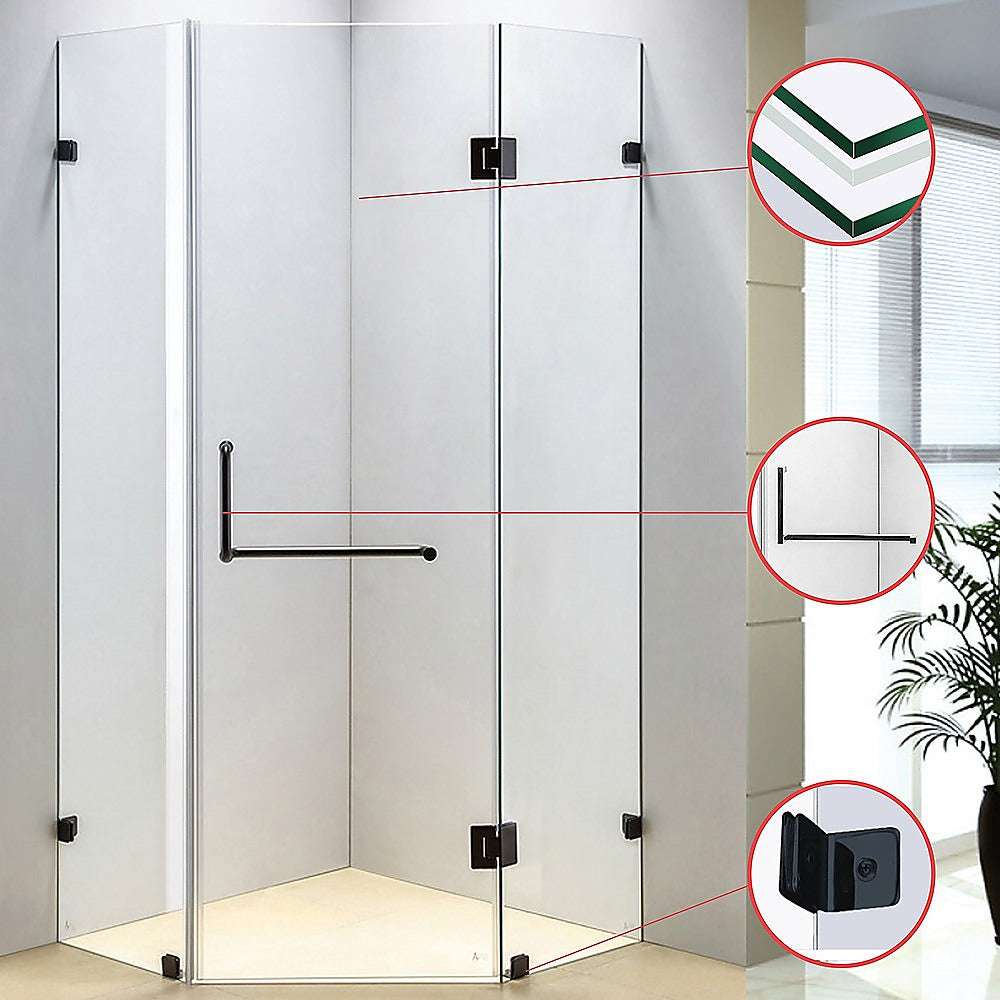 10mm Frameless Glass Shower Screen 1000x1000mm - Modern Bathroom Enclosure by Della Francesca | Perfect for Walk-in Showers, Wet Rooms & Spa Bathrooms