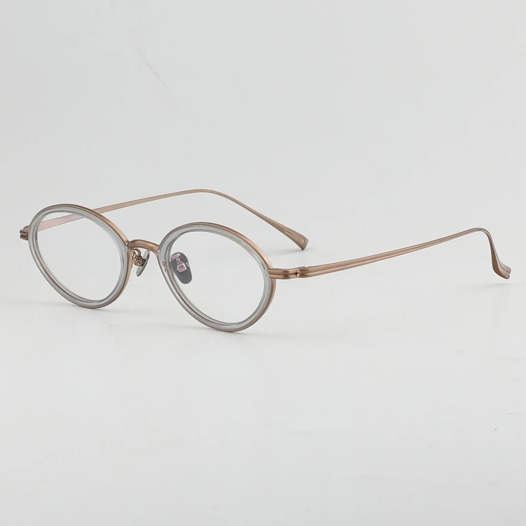 Aror Unisex Full Rim Small Oval Titanium Acetate Eyeglasses Frame 41075 - Lightweight & Durable for Work, Reading & Everyday Wear