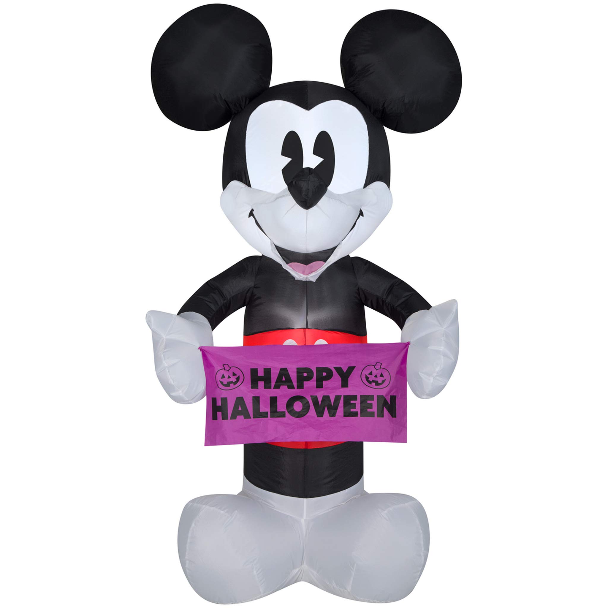 Happy Halloween Mickey Mouse Airblown Inflatable Yard Decoration - 6ft Outdoor Holiday Decor for Halloween Party, Lawn, Garden, and Front Yard Decorations