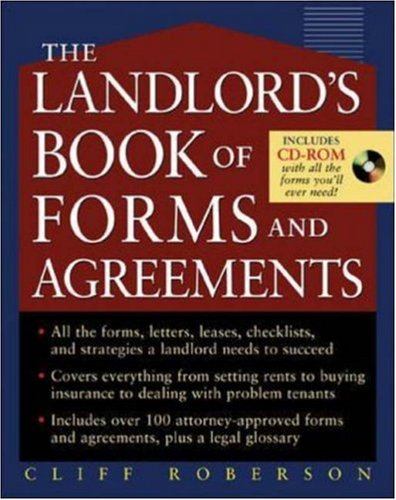 Landlord's Book of Forms and Agreements - Essential Legal Templates for Rental Property Management | Lease Agreements, Tenant Screening & Property Maintenance Forms