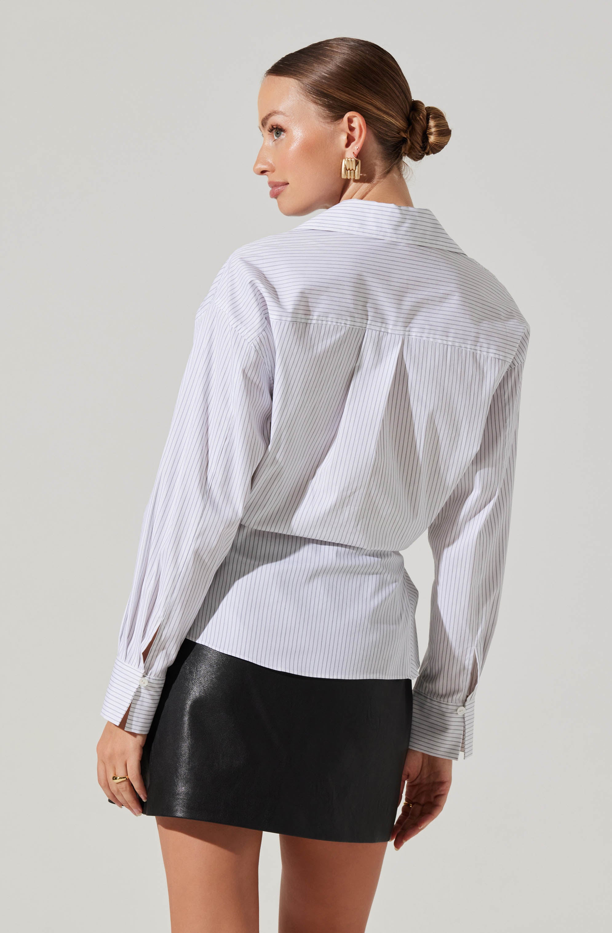 Flykra Women's Asymmetrical Wrap Shirt - Stylish Long Sleeve Blouse for Work & Casual Wear | Perfect for Office, Date Night & Everyday Outfits